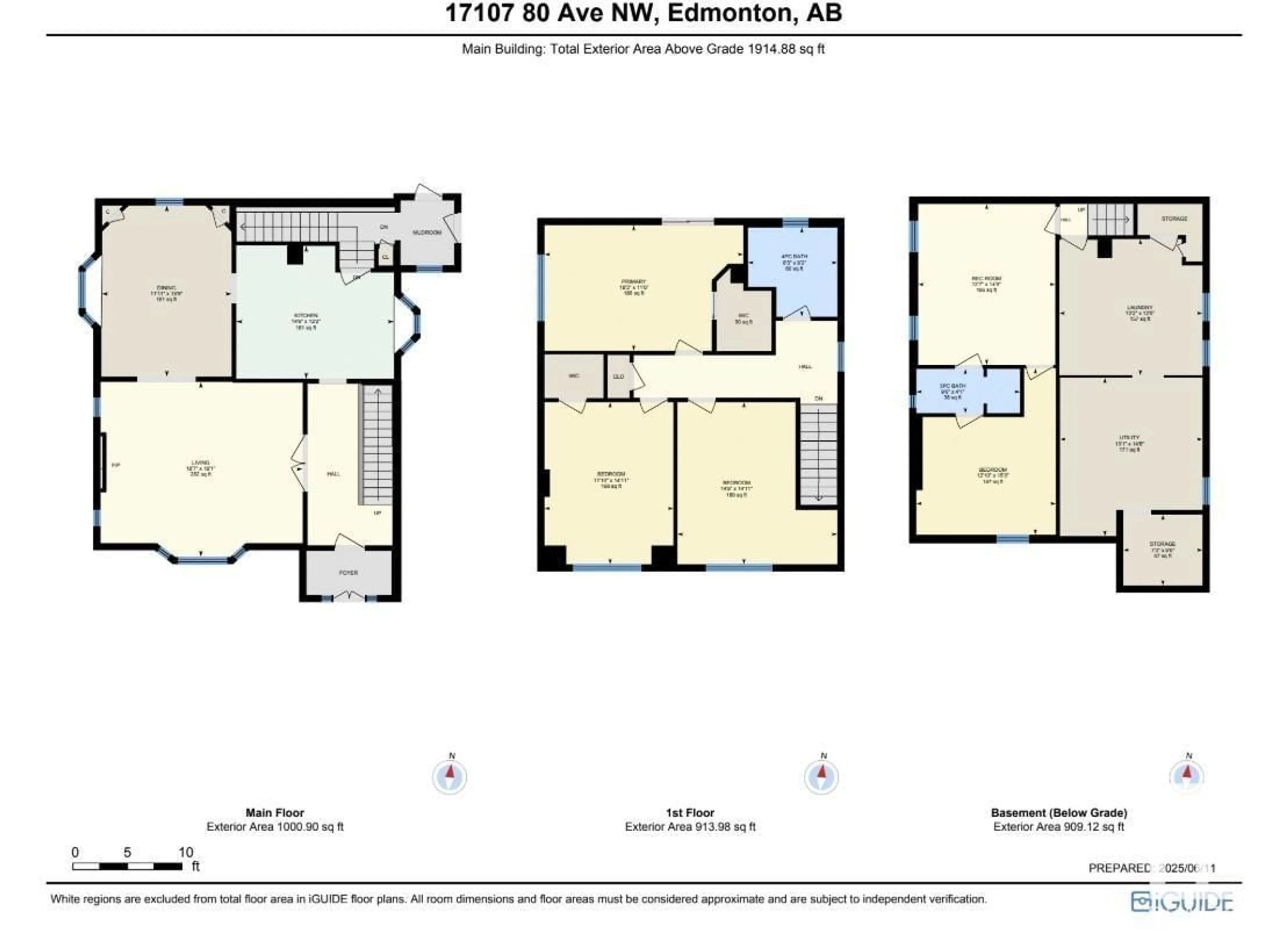 Floor plan for 17107 80 AV, Edmonton Alberta T5T0B3