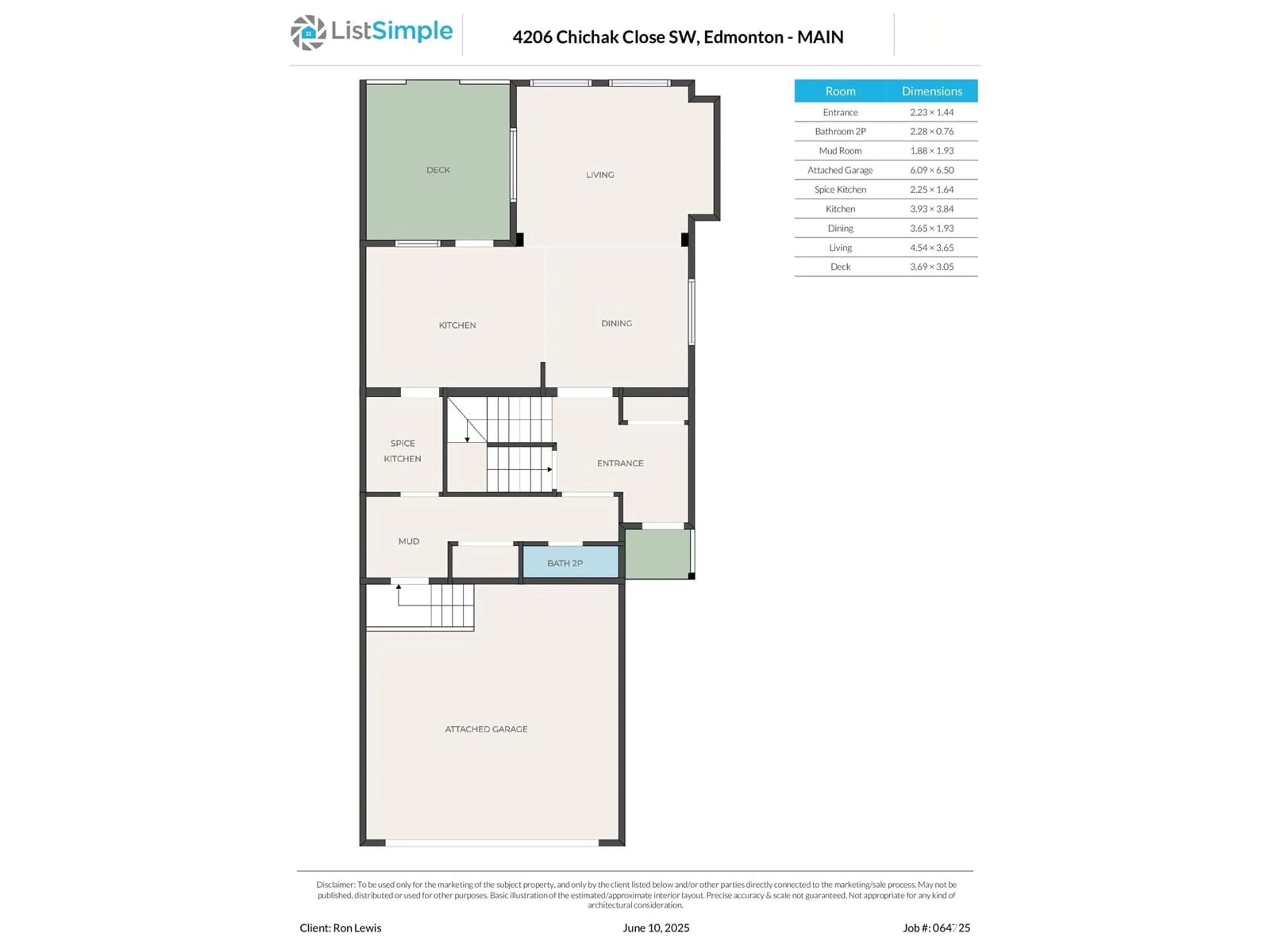 Floor plan for 4206 CHICHAK CL, Edmonton Alberta T6W4B3