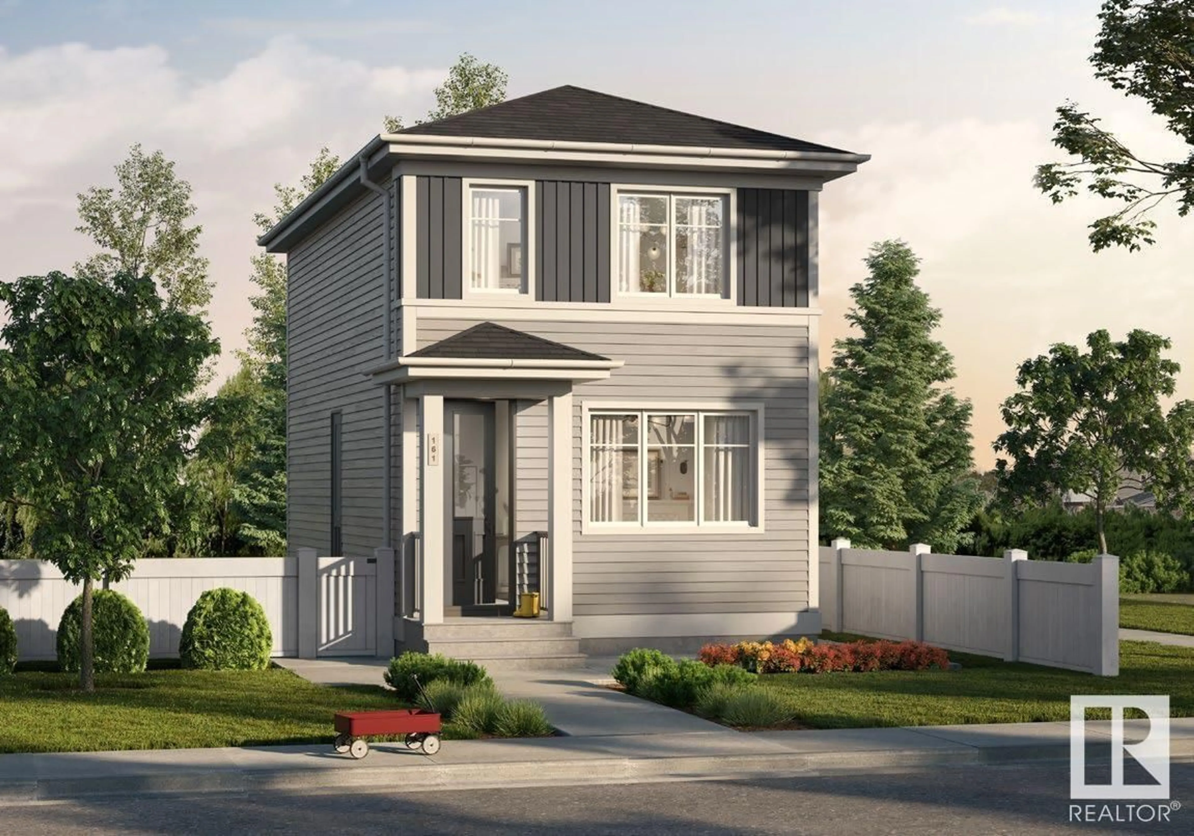 Home with vinyl exterior material, street for 6249 175A AV, Edmonton Alberta T5Y4A5