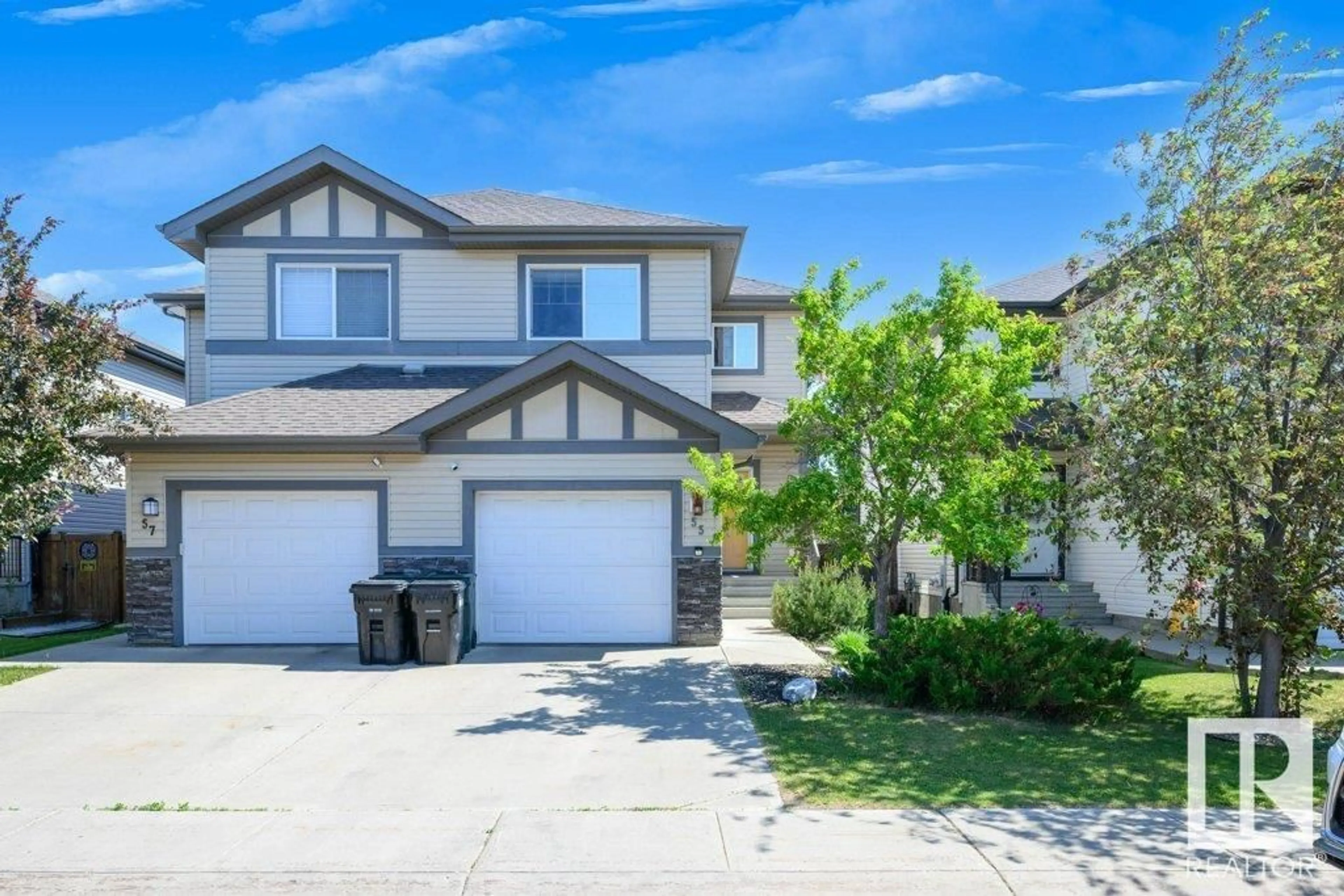 A pic from outside/outdoor area/front of a property/back of a property/a pic from drone, street for 55 HARTWICK CO, Spruce Grove Alberta T7X0K2