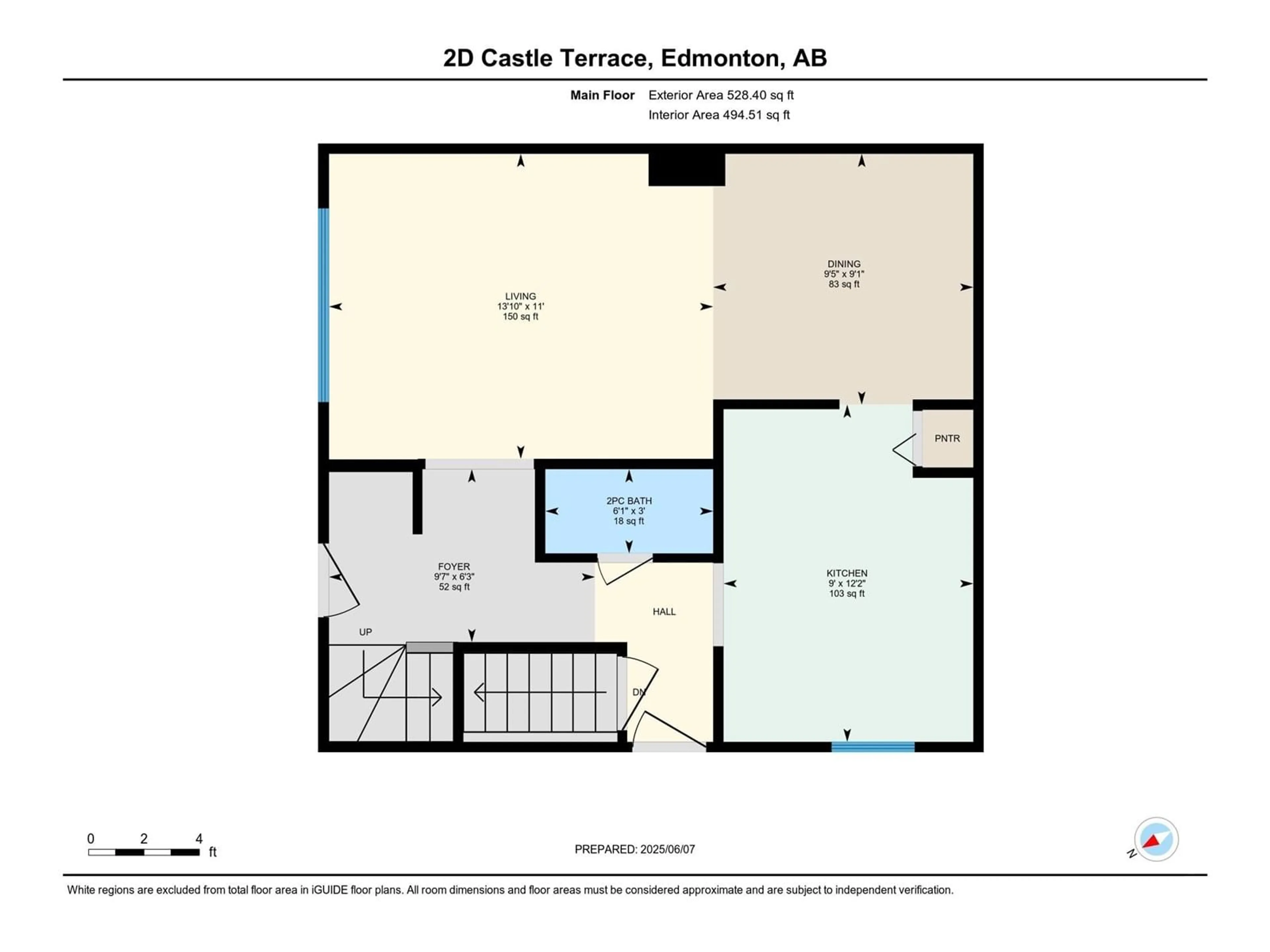 Floor plan for 2D CASTLE TC, Edmonton Alberta T5X2E6