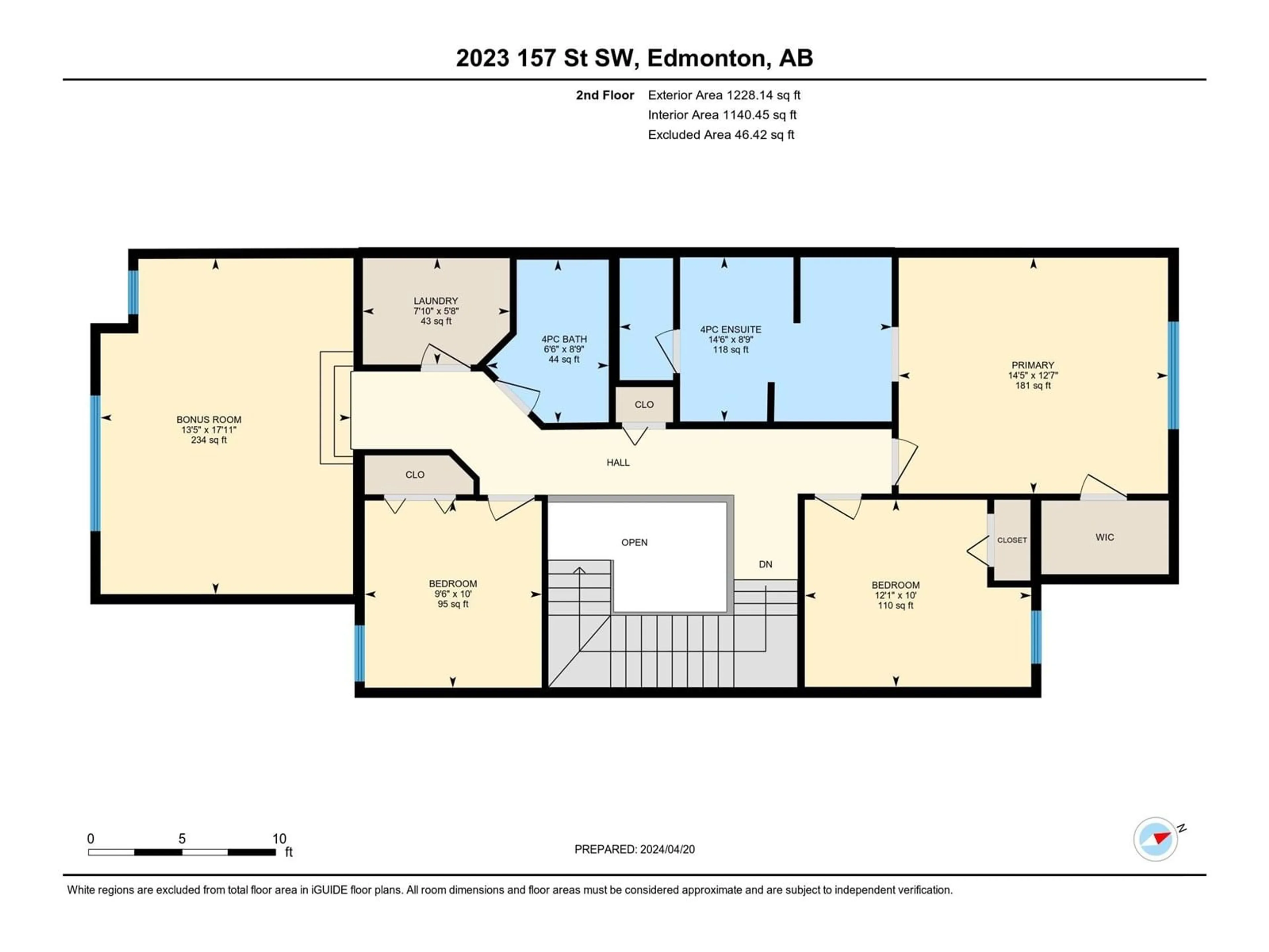 Floor plan for SW - 2023 157 ST, Edmonton Alberta T6W5E3