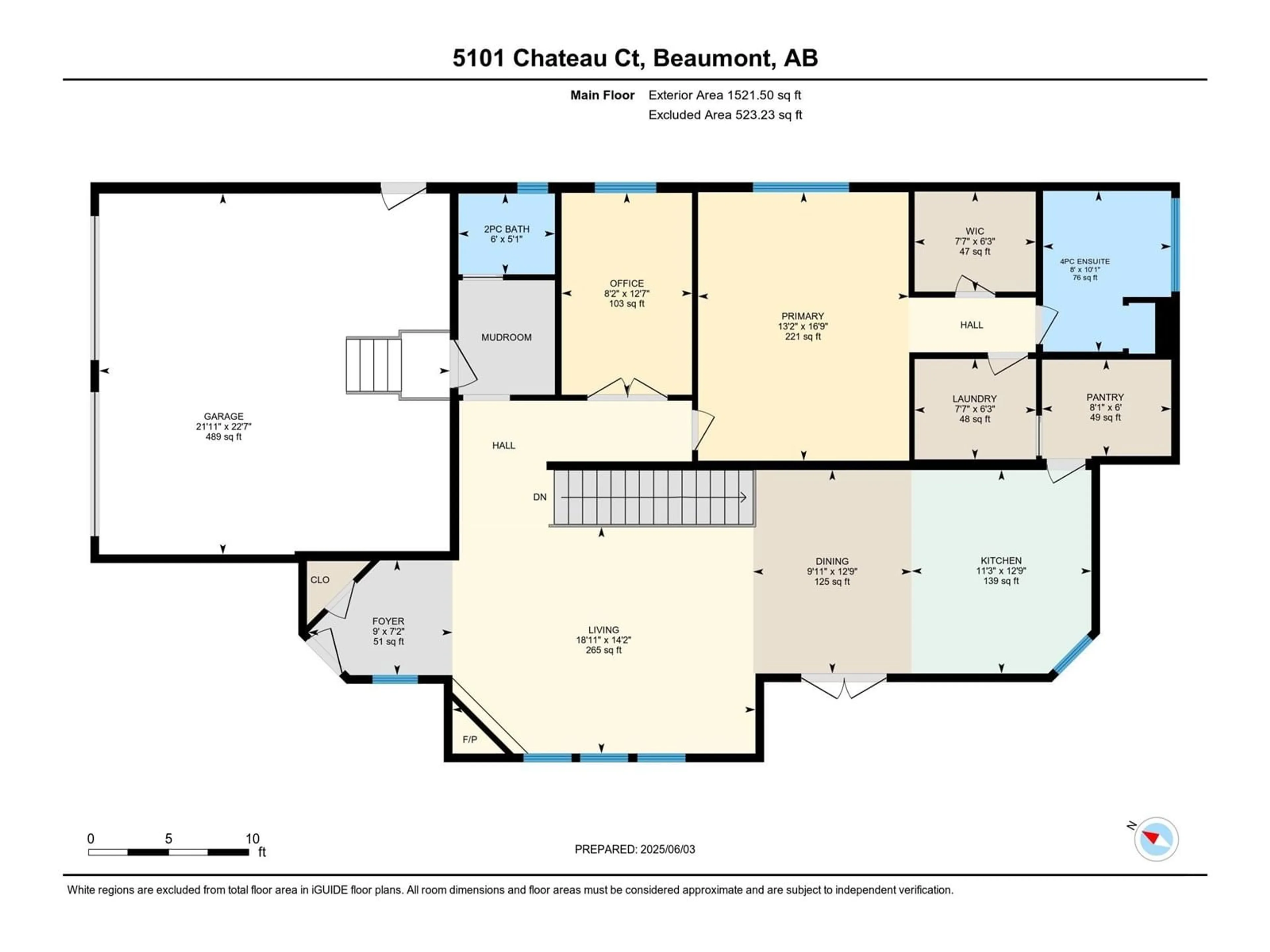 Floor plan for 5101 CHATEAU CO, Beaumont Alberta T4X1W5