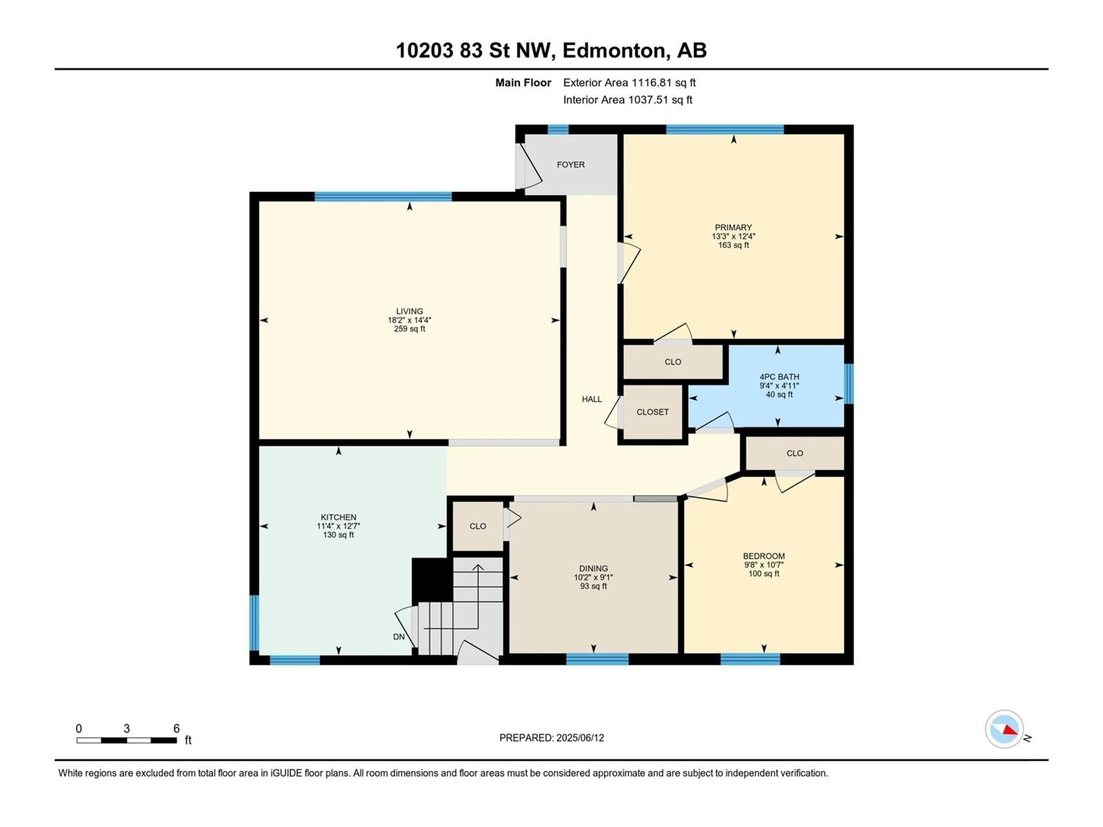 Floor plan for NW - 10203 83 ST, Edmonton Alberta T6A3N7
