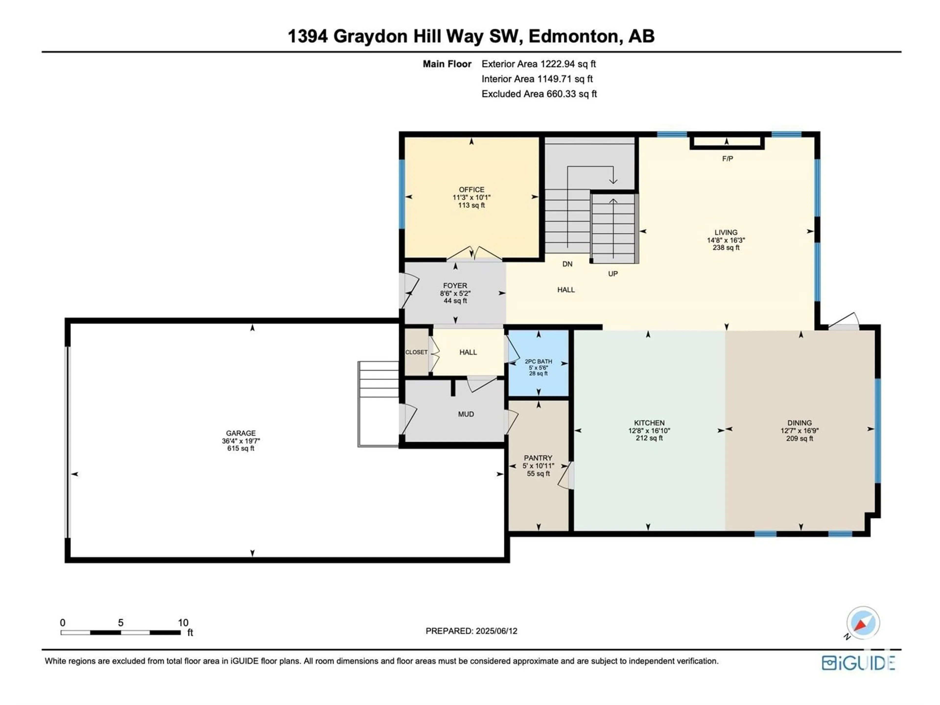 Floor plan for 1394 GRAYDON HILL WY, Edmonton Alberta T6W3C9