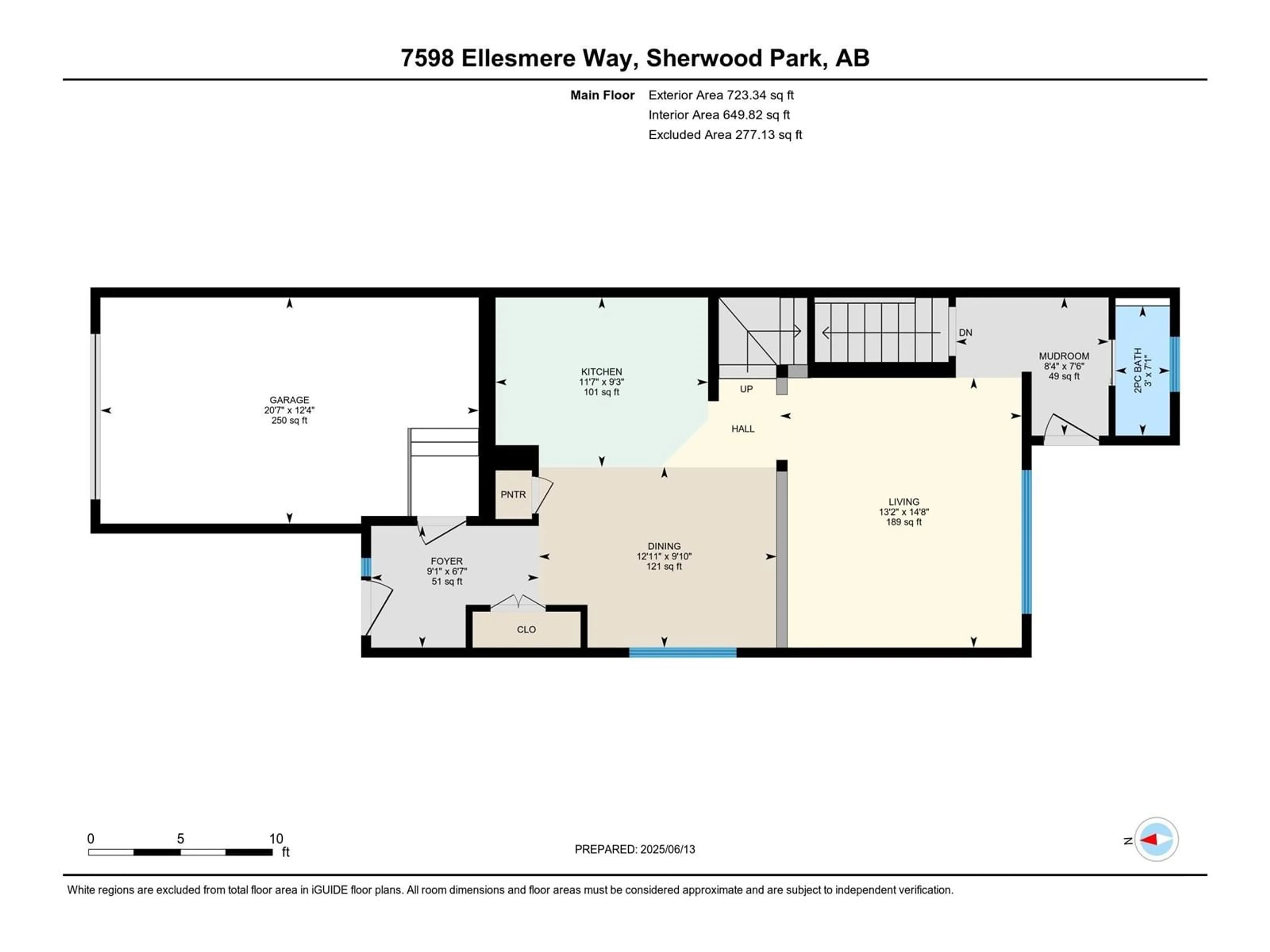 Floor plan for 7598 ELLESMERE WY, Sherwood Park Alberta T8H0P7