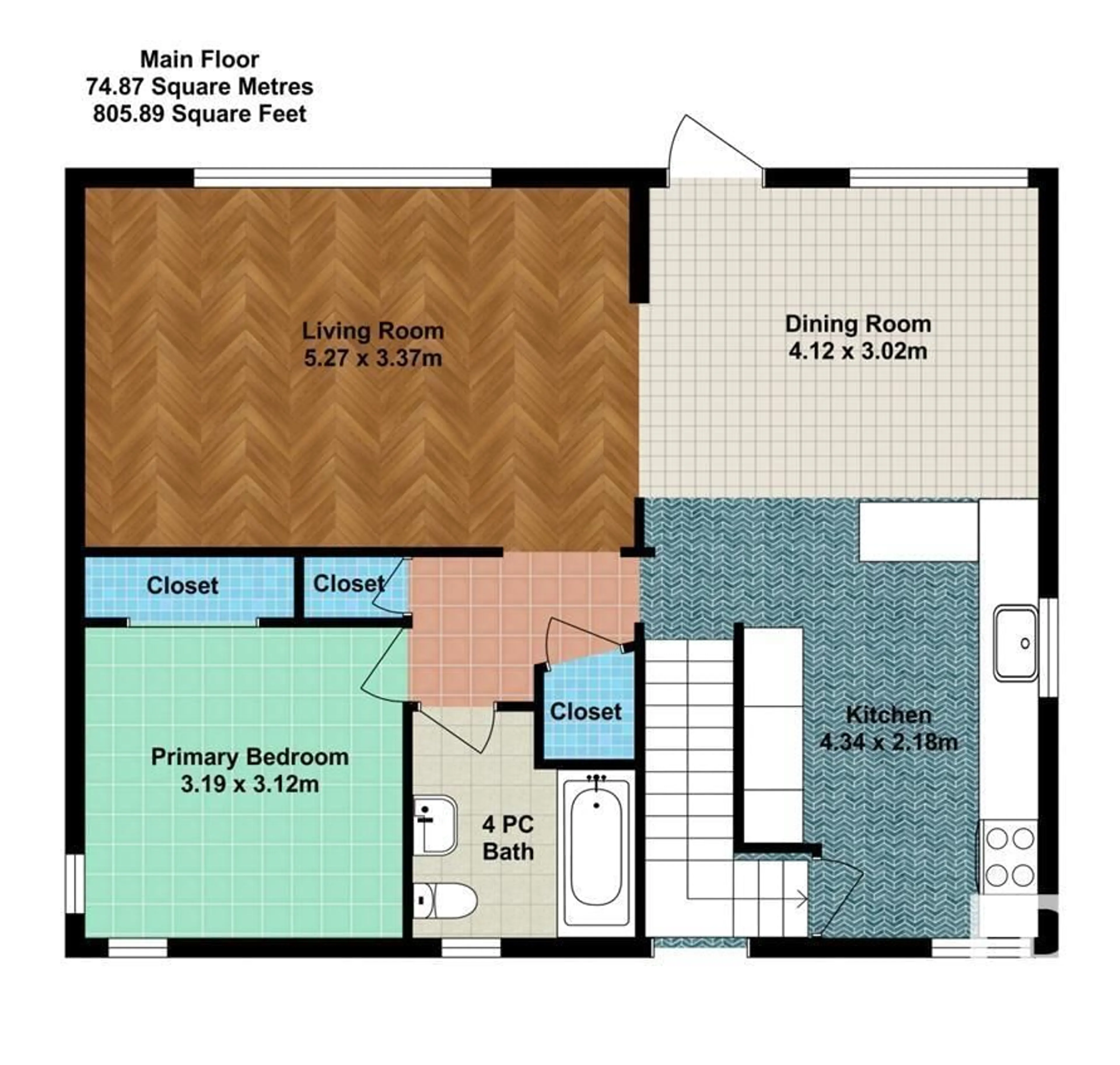 Floor plan for 8130 77 AV, Edmonton Alberta T6C0L2