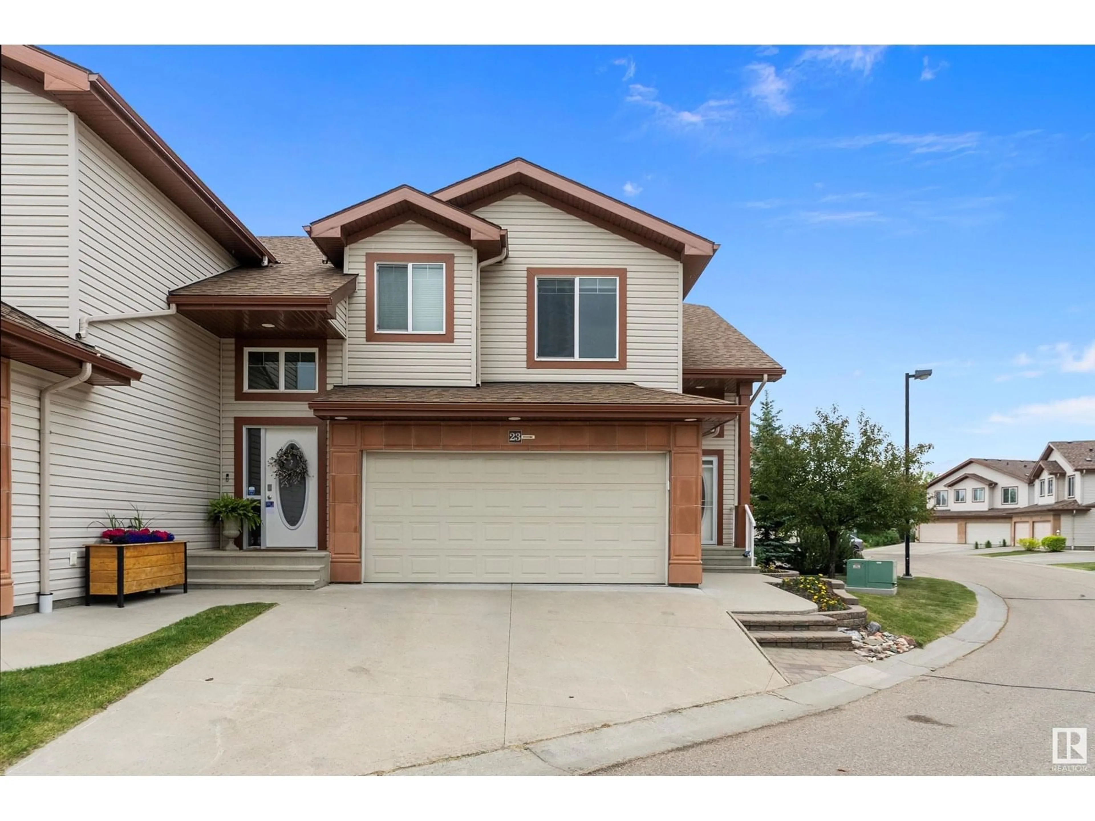 Home with brick exterior material, street for #23 - 2815 34 AV, Edmonton Alberta T6C0K7