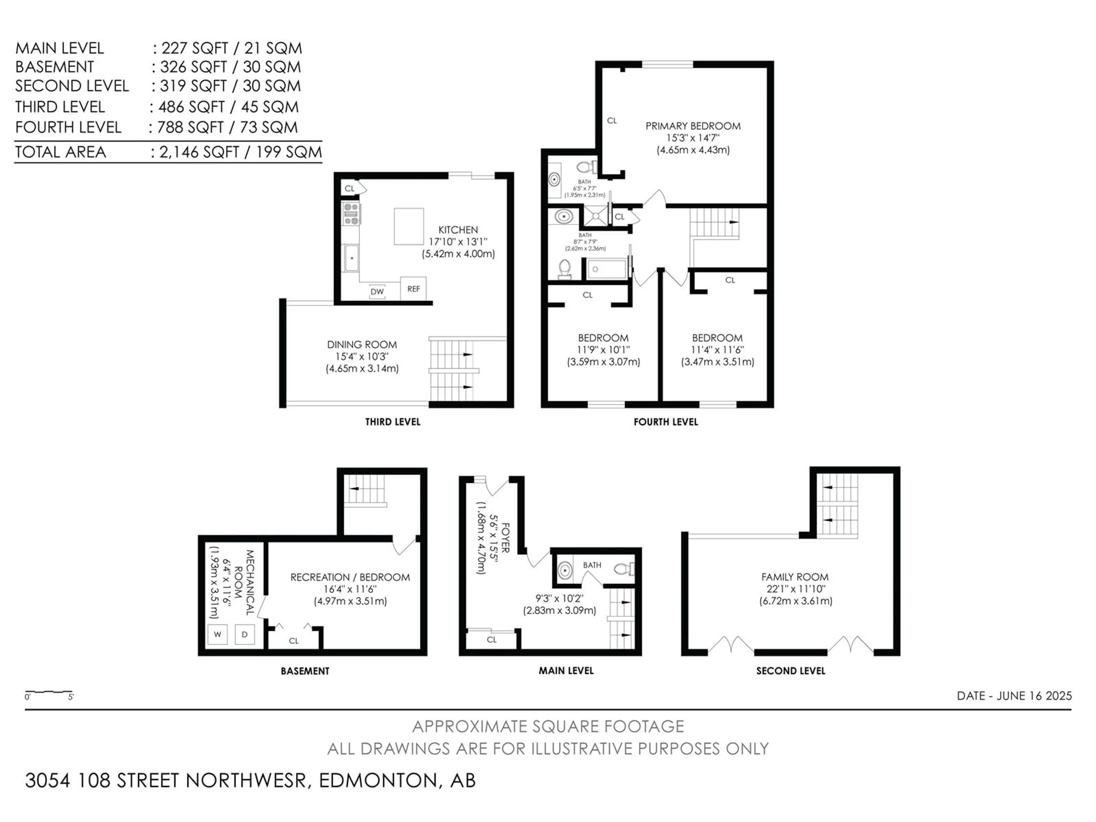 Floor plan for NW - 3054 108 ST, Edmonton Alberta T6H3S6