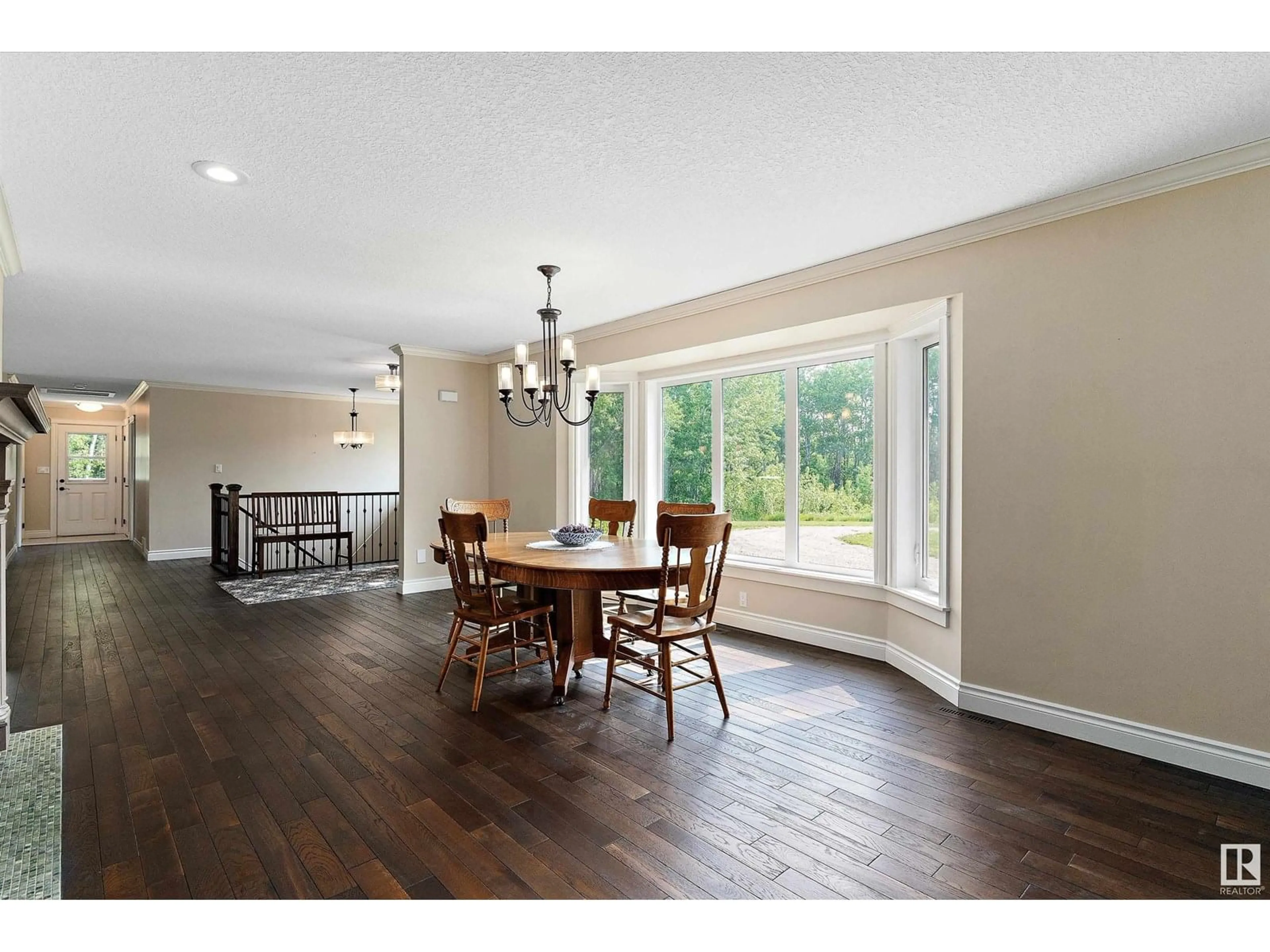 Dining room, wood/laminate floor for 22244 TWP ROAD 505, Rural Leduc County Alberta T0M2M3