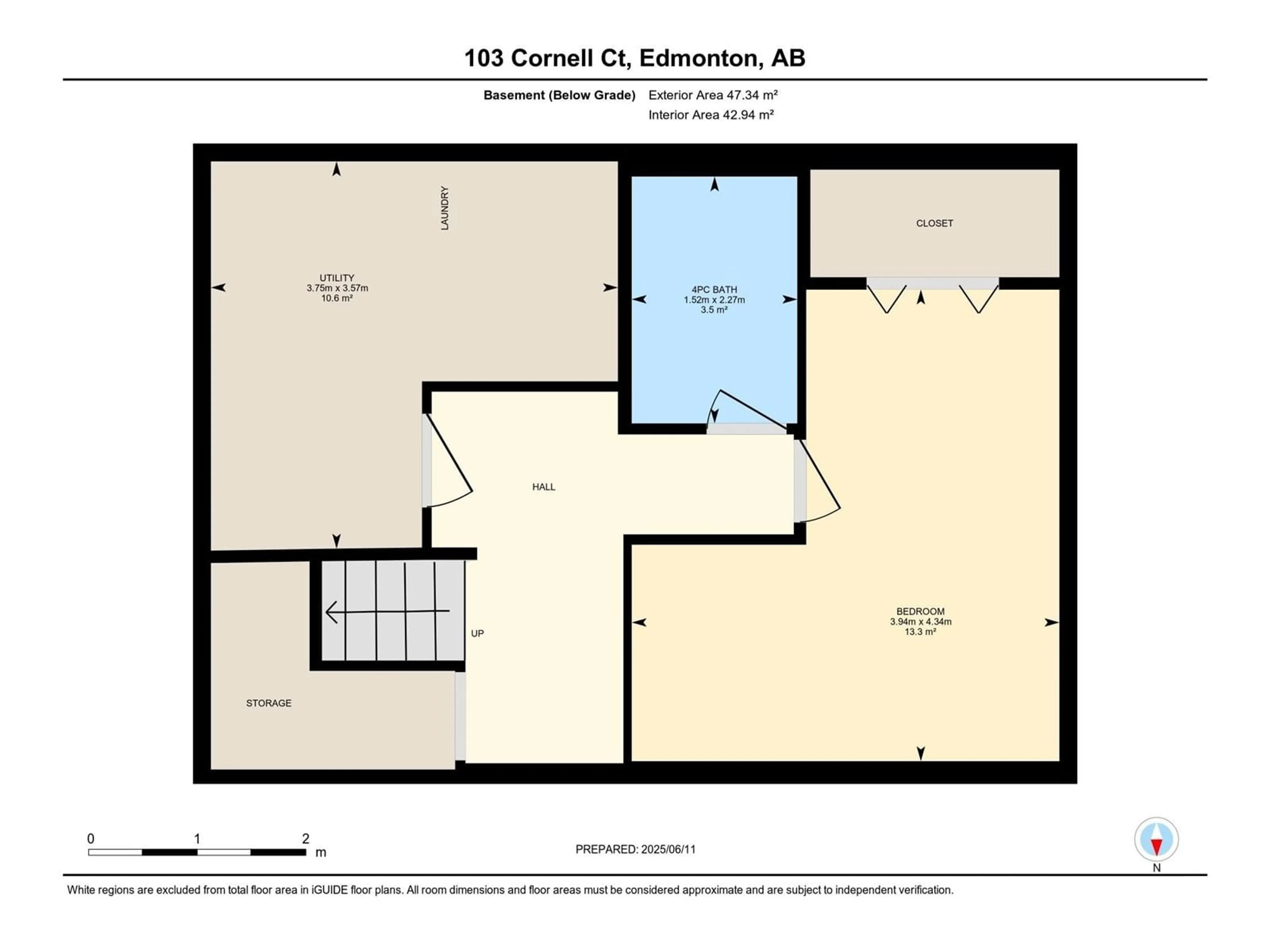 Floor plan for 103 CORNELL CO, Edmonton Alberta T5C3C3