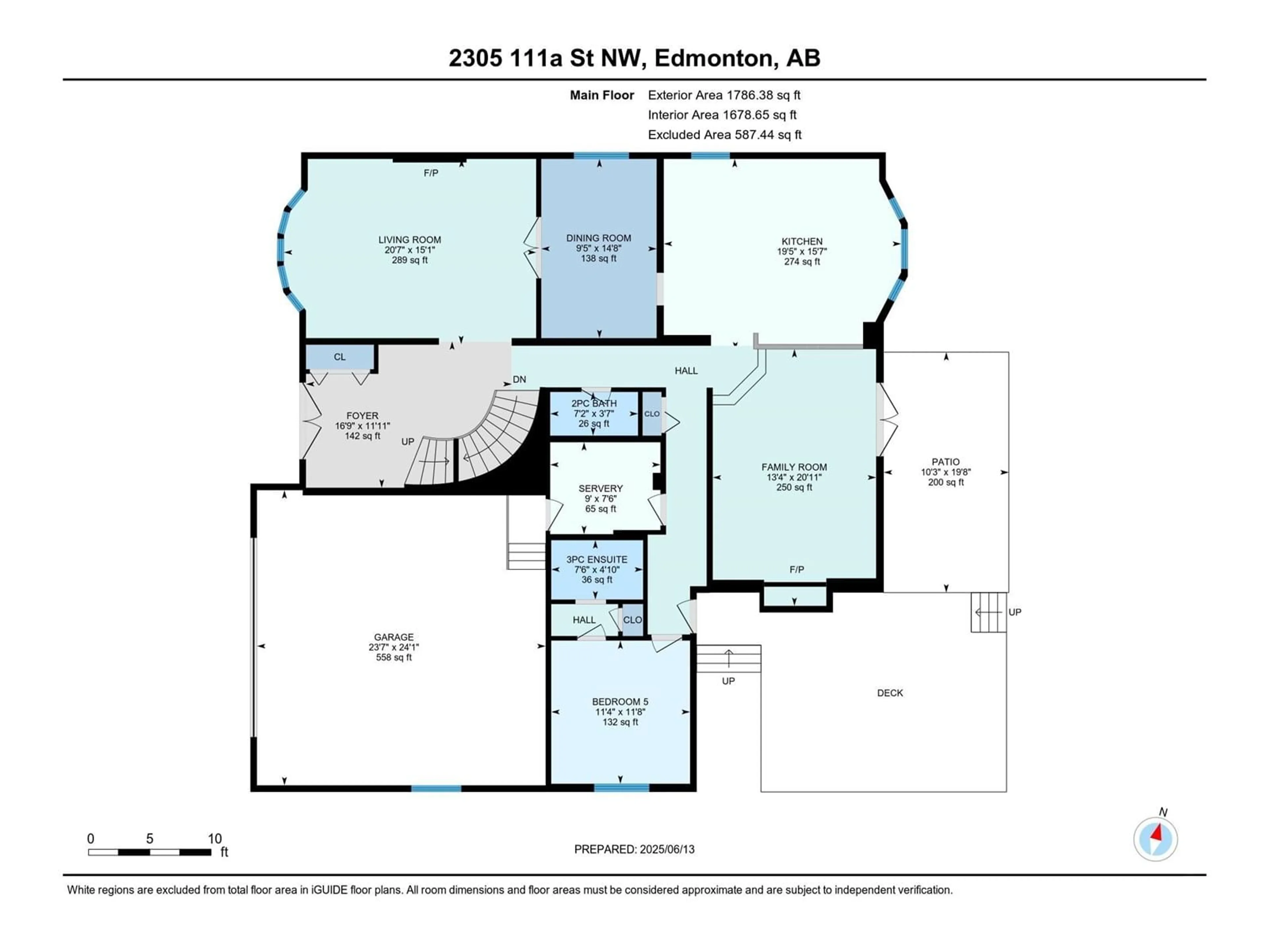 Floor plan for NW - 2305 111A ST, Edmonton Alberta T6J4P1