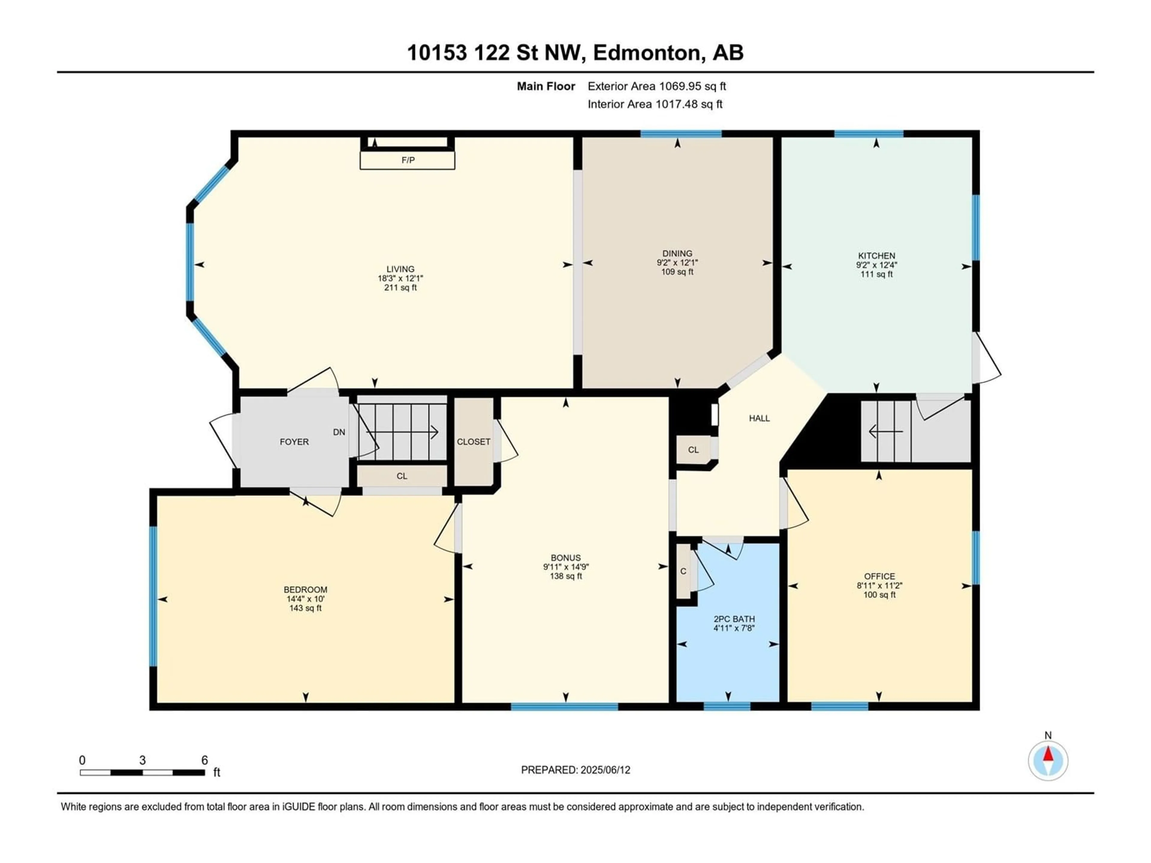 Floor plan for NW - 10153 122 ST, Edmonton Alberta T5N1L7