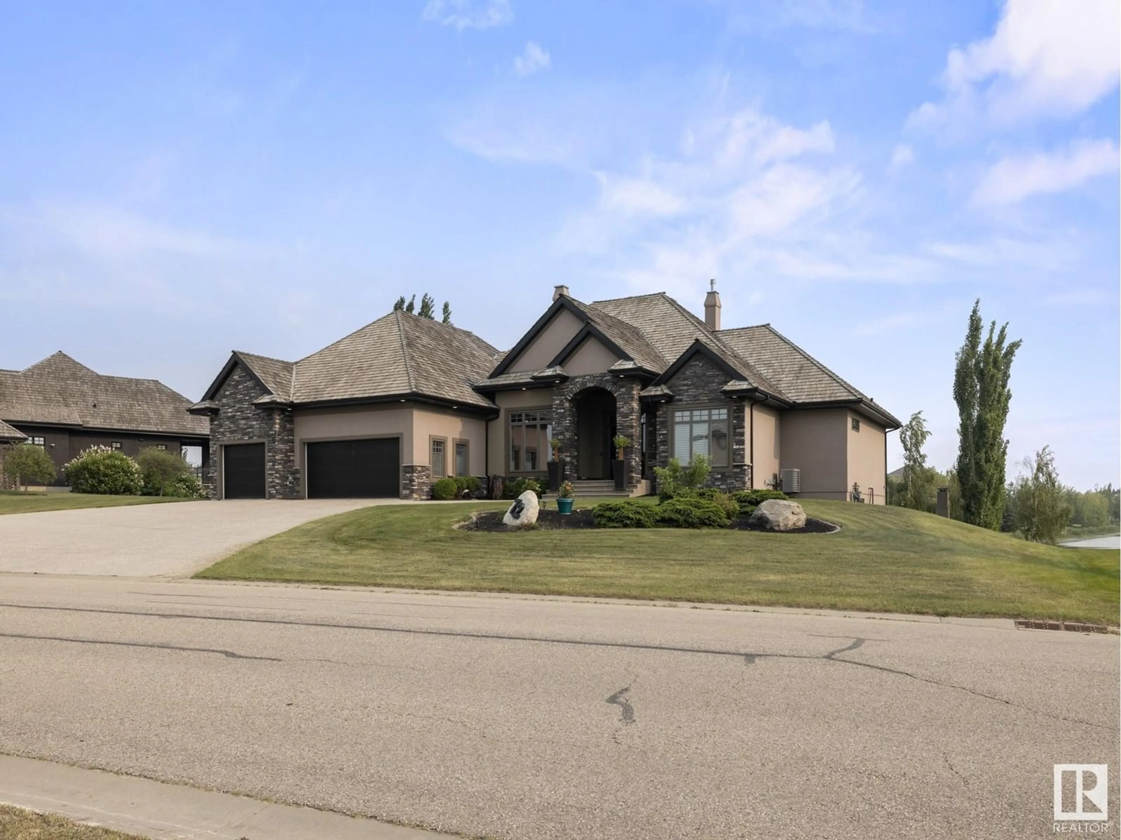 Home with brick exterior material, street for 25214 - 72 COAL MINE RD, Rural Sturgeon County Alberta T8T0A8