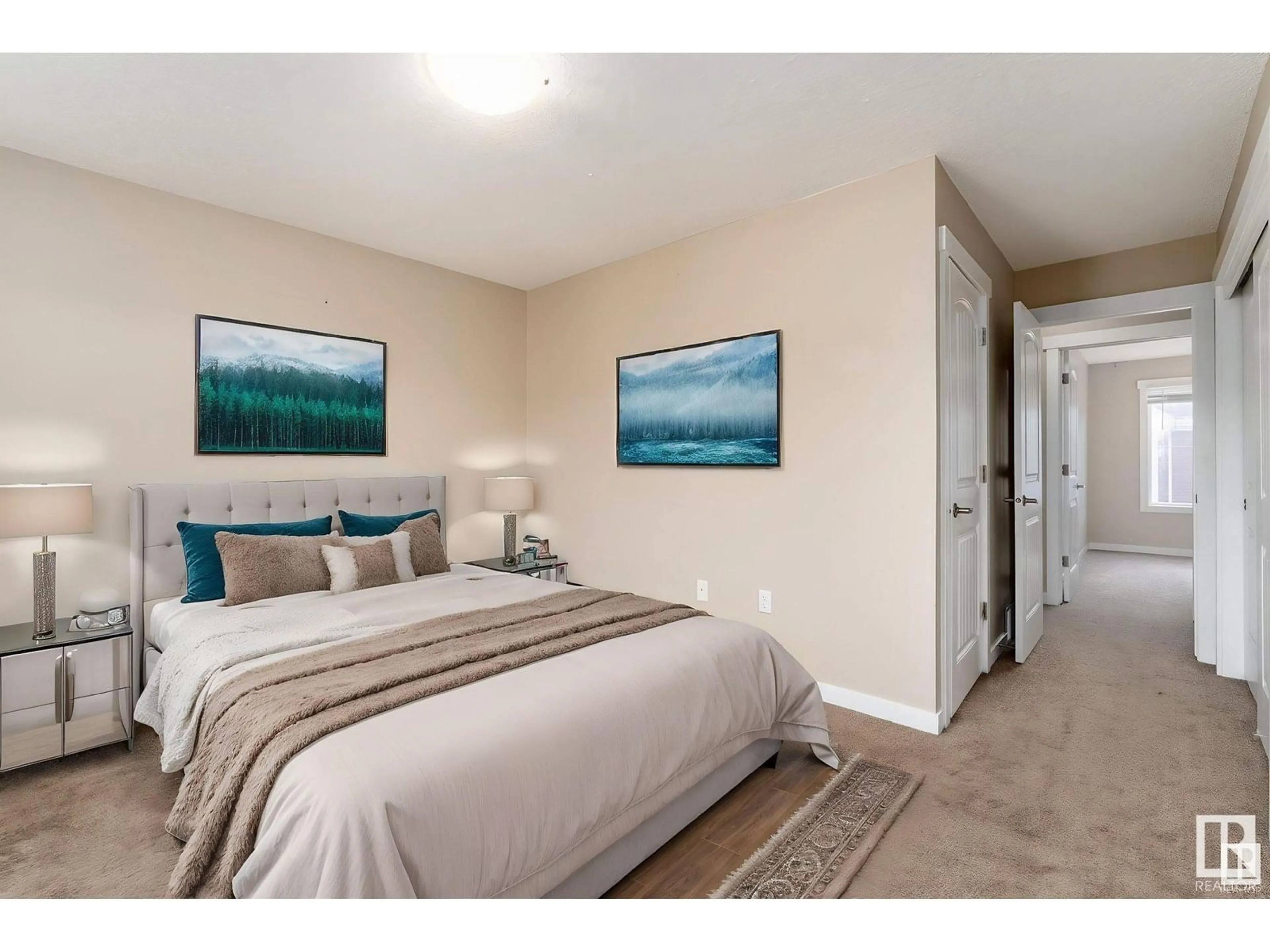 Bedroom with bed, unknown for #74 - 8315 180 AV NW, Edmonton Alberta T6X0Y2