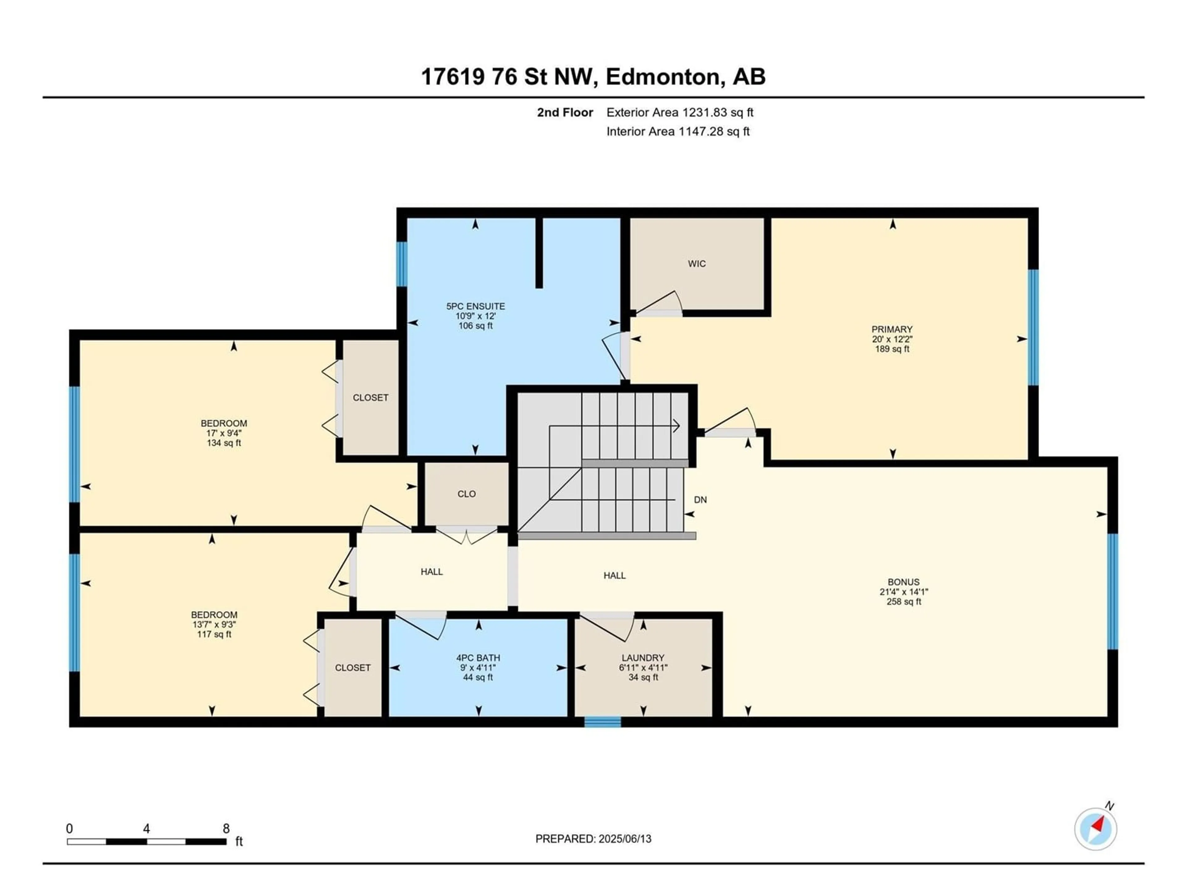 Floor plan for 17619 76 ST, Edmonton Alberta T5Z0R3