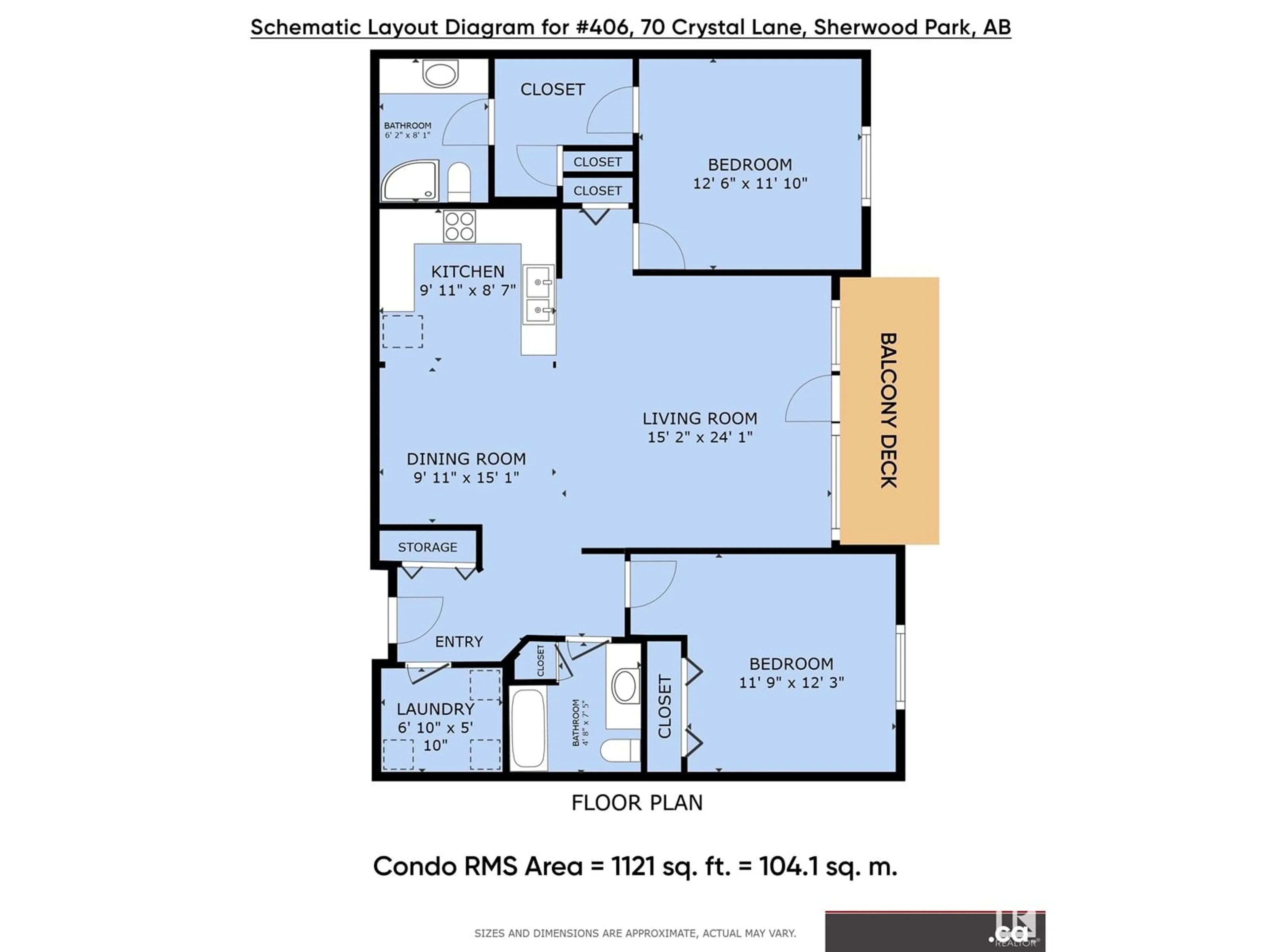 Floor plan for #406 - 70 CRYSTAL LN, Sherwood Park Alberta T8H1W6