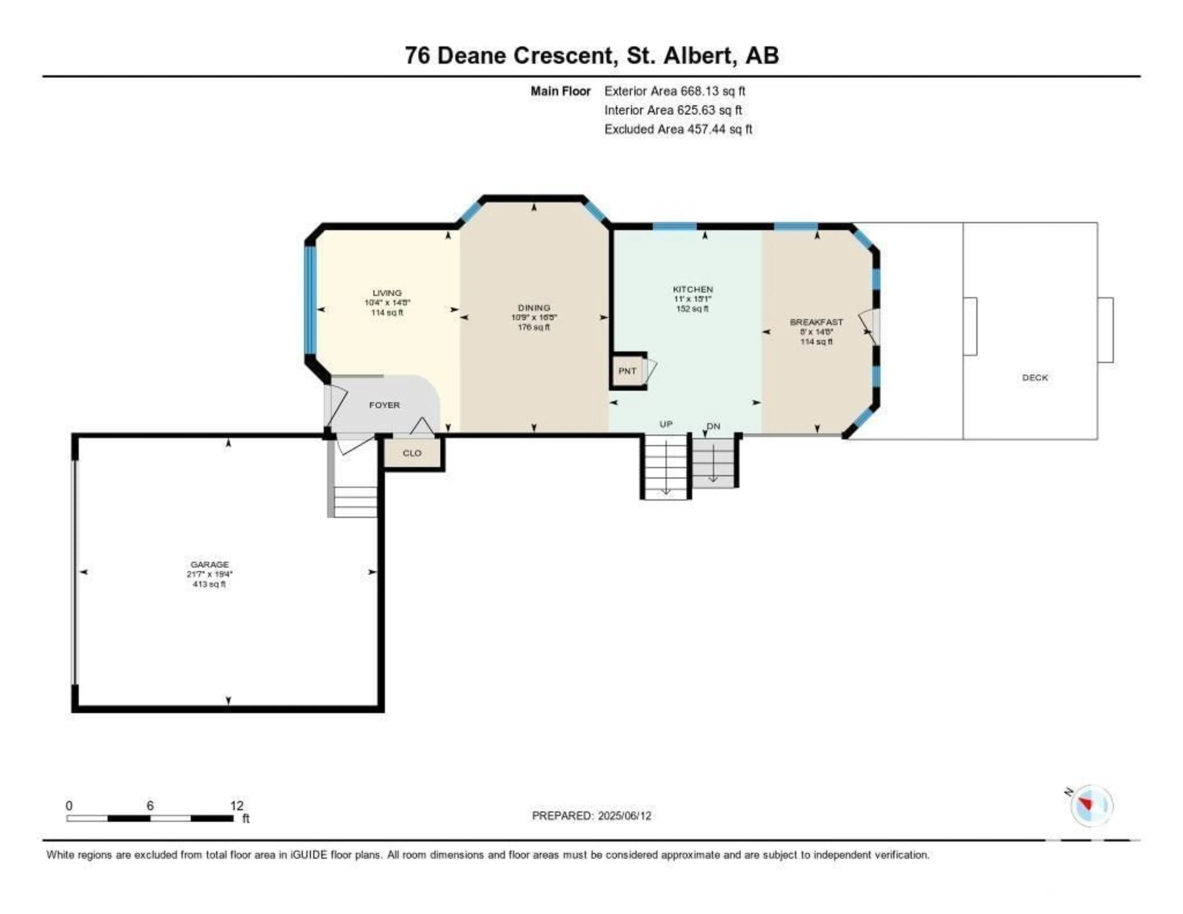 Floor plan for 76 DEANE CR, St. Albert Alberta T8N4Z9