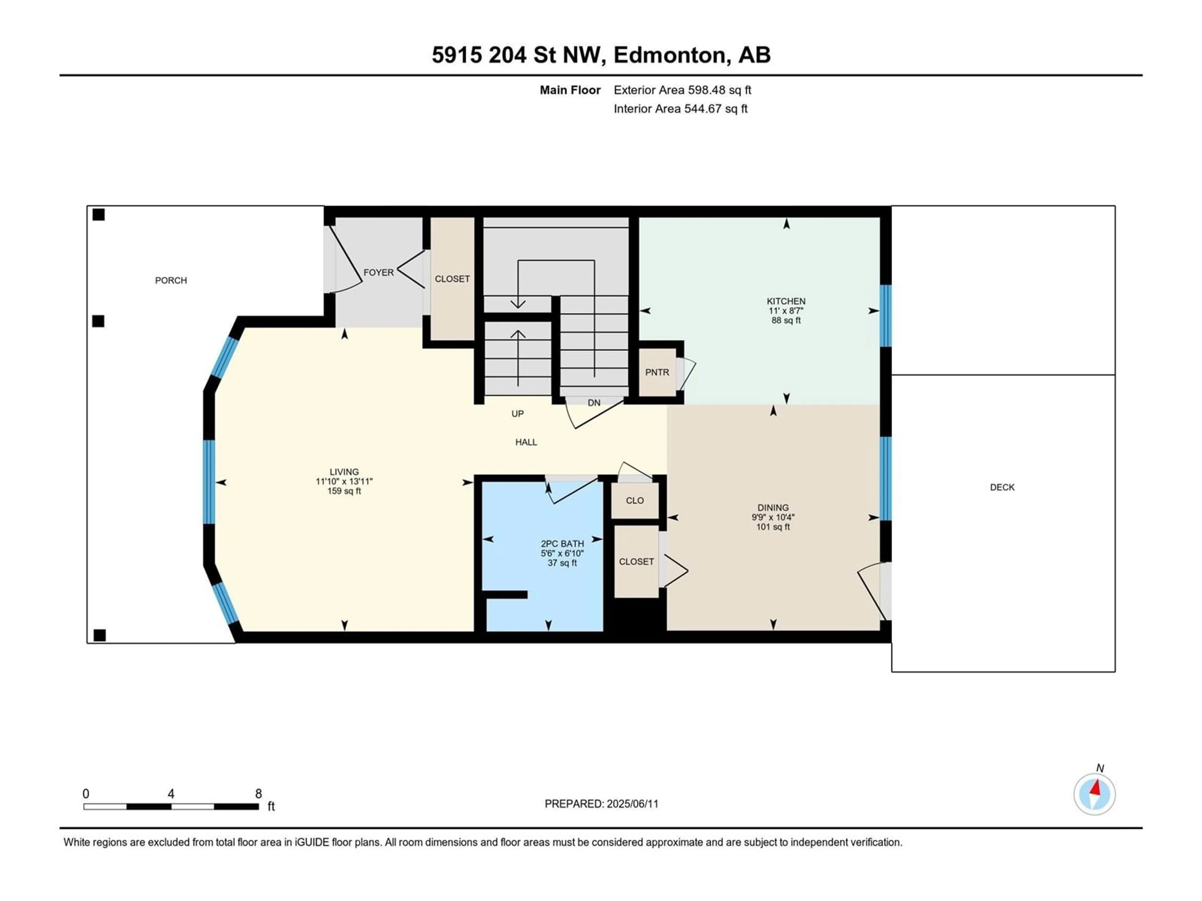 Floor plan for NW - 5915 204 ST, Edmonton Alberta T6M2Z2