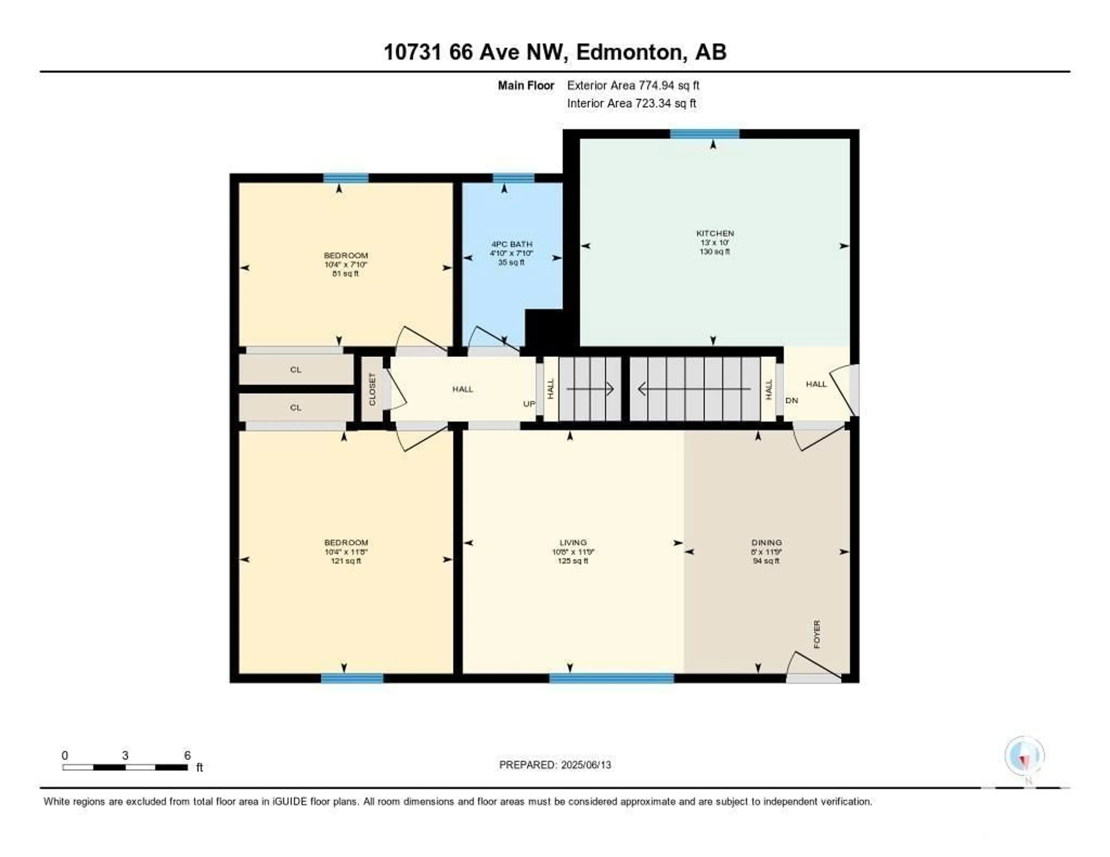 Floor plan for NW - 10731 66 AV, Edmonton Alberta T6H1X7