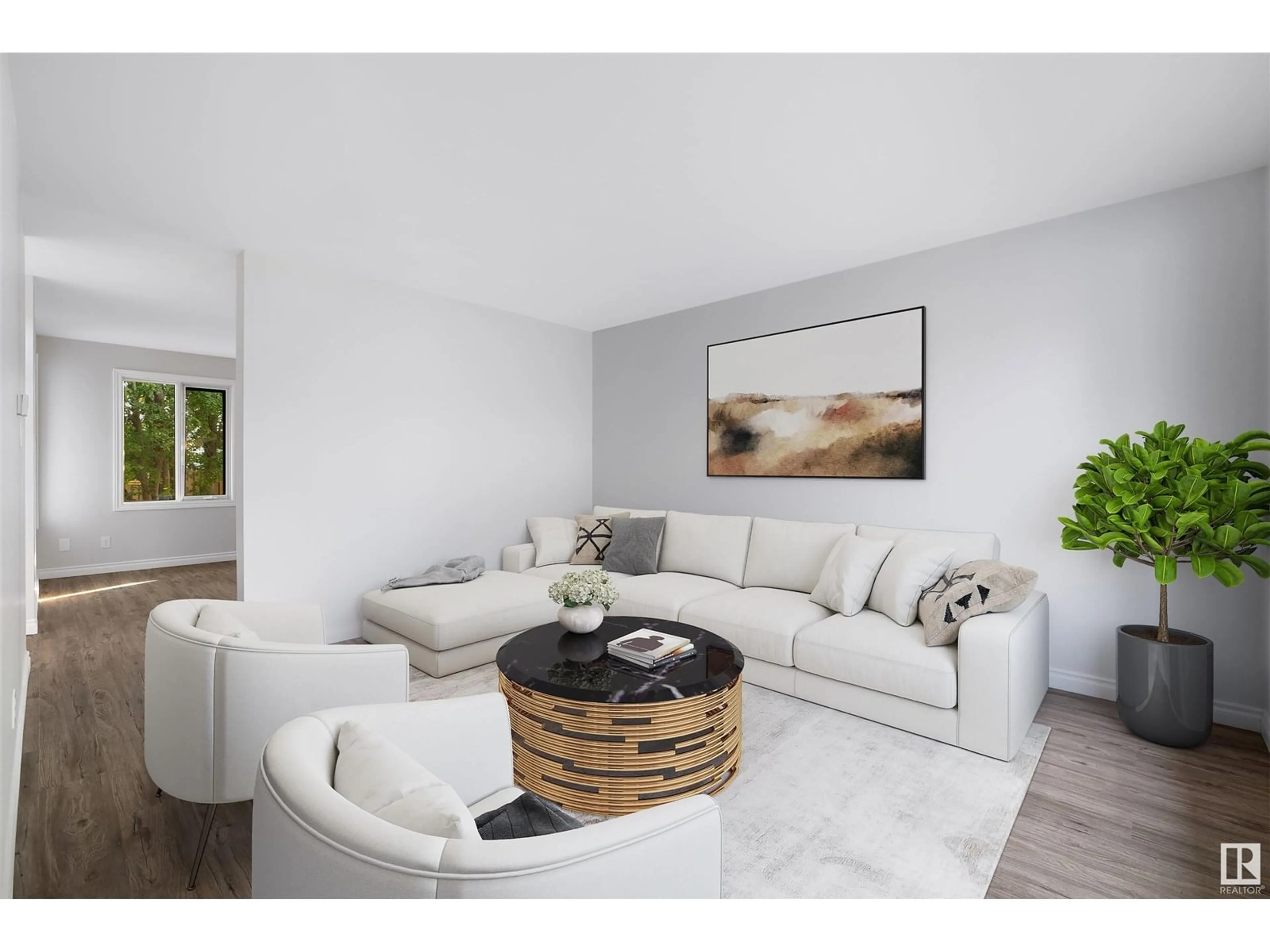 Living room with furniture, unknown for 9914 86 ST, Fort Saskatchewan Alberta T8L3A7