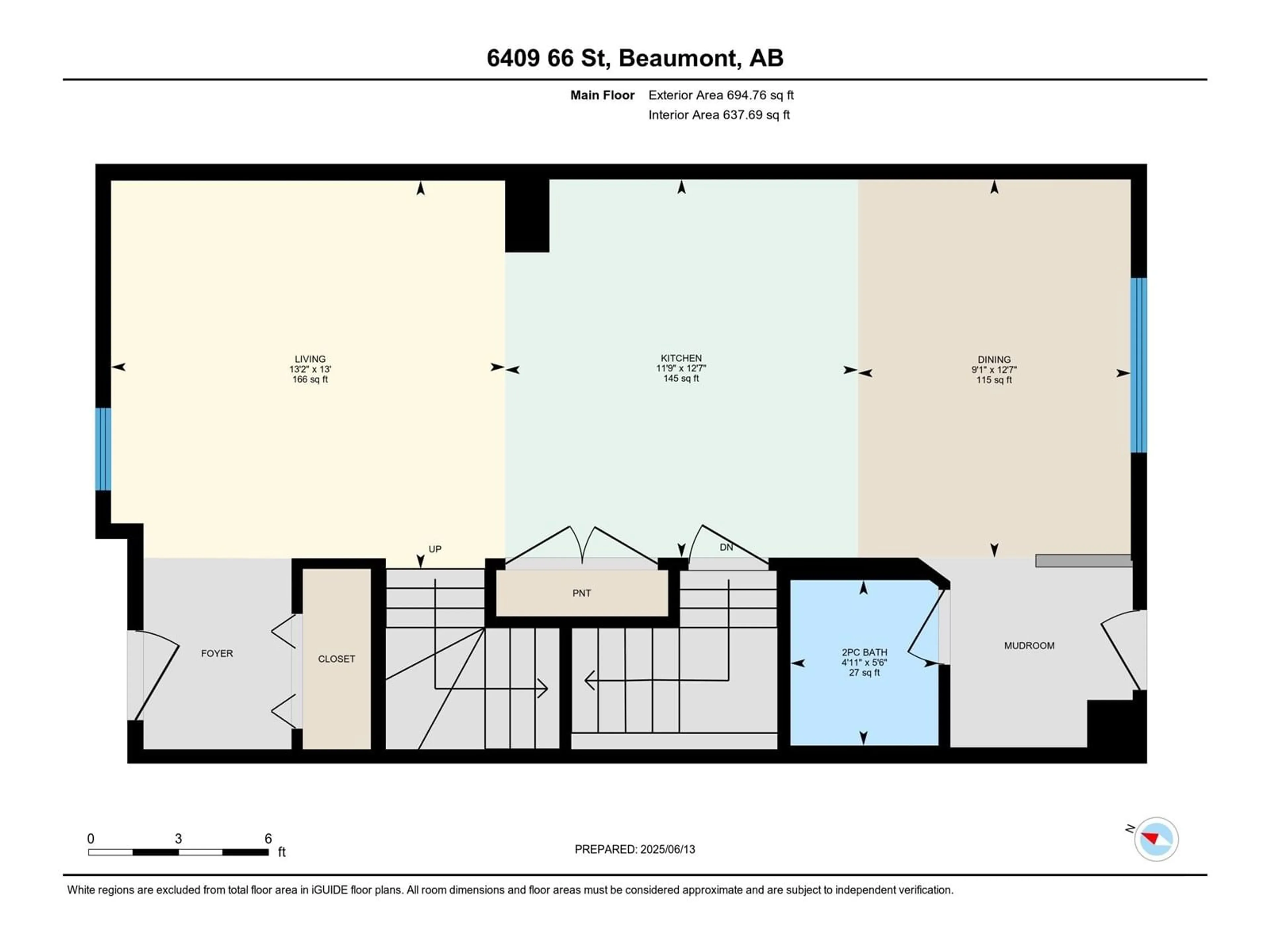 Floor plan for 6409 66 ST, Beaumont Alberta T4X2P6