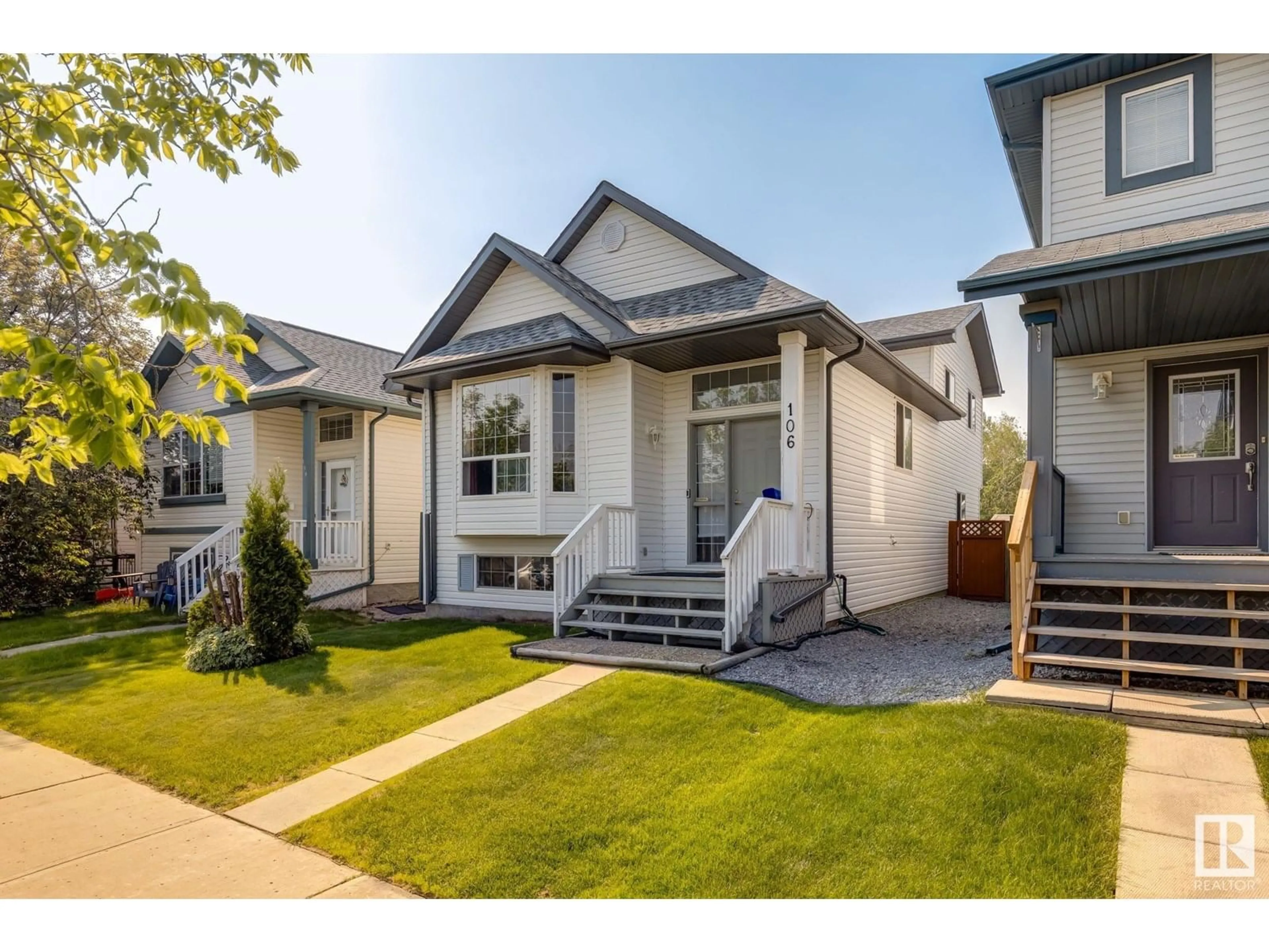 Home with vinyl exterior material, street for 106 CAMPBELL RD, Leduc Alberta T9E8G5