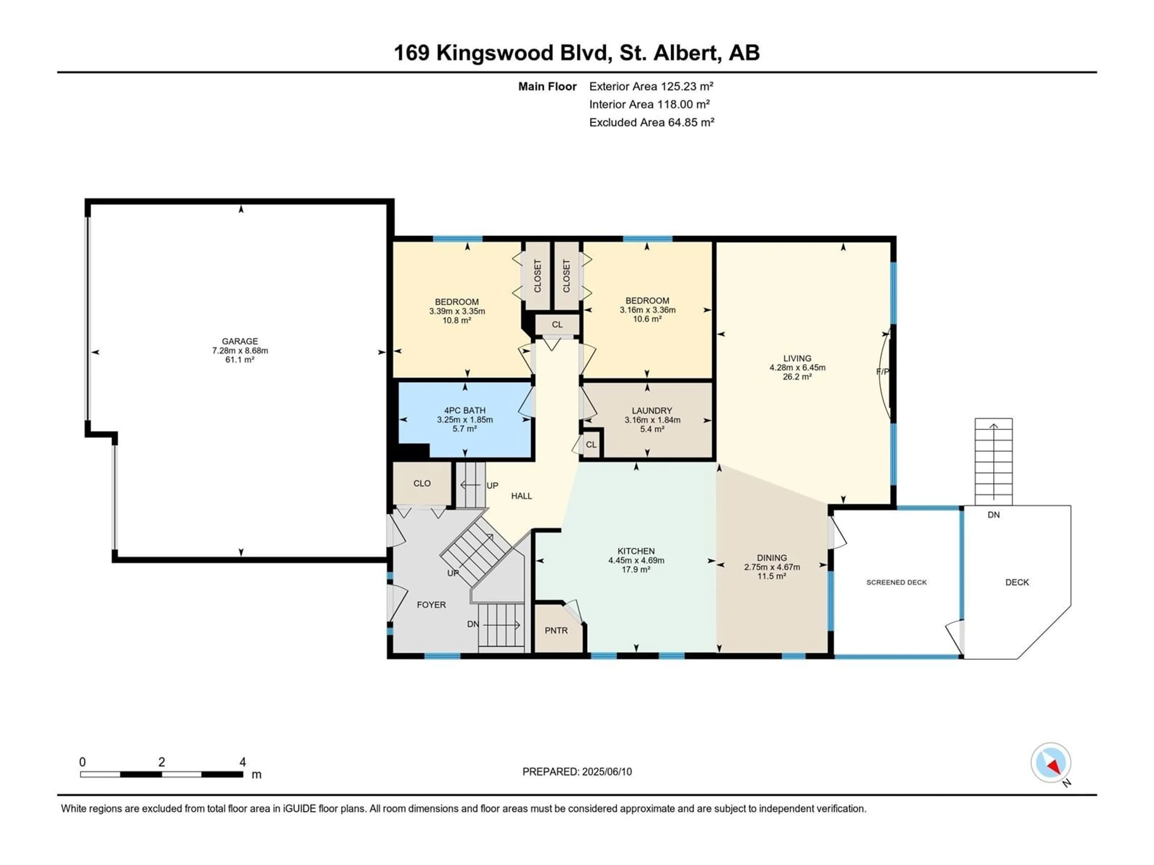 Floor plan for 169 KINGSWOOD BV, St. Albert Alberta T8N6V4