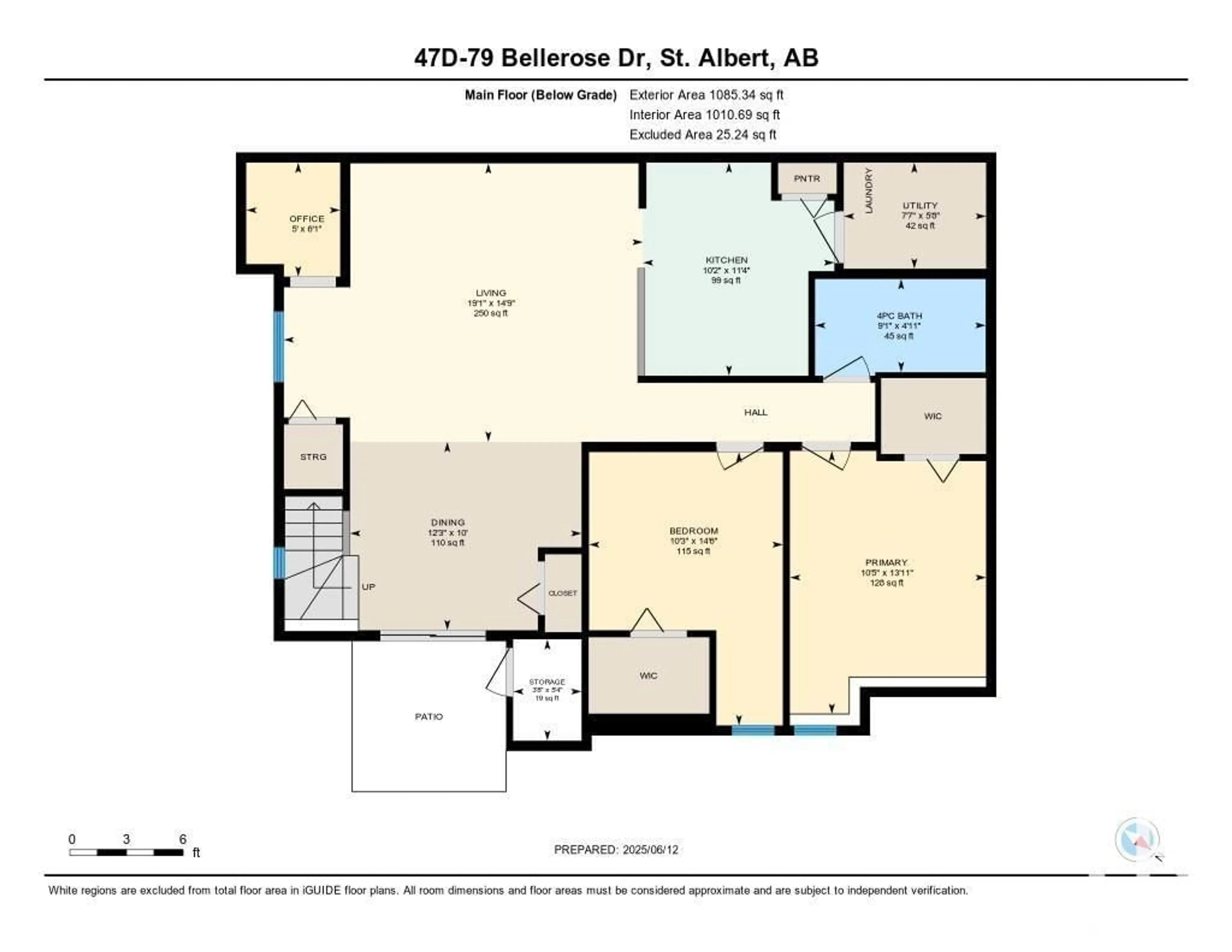 Floor plan for 47D - 79 BELLEROSE DR, St. Albert Alberta T8N1C5