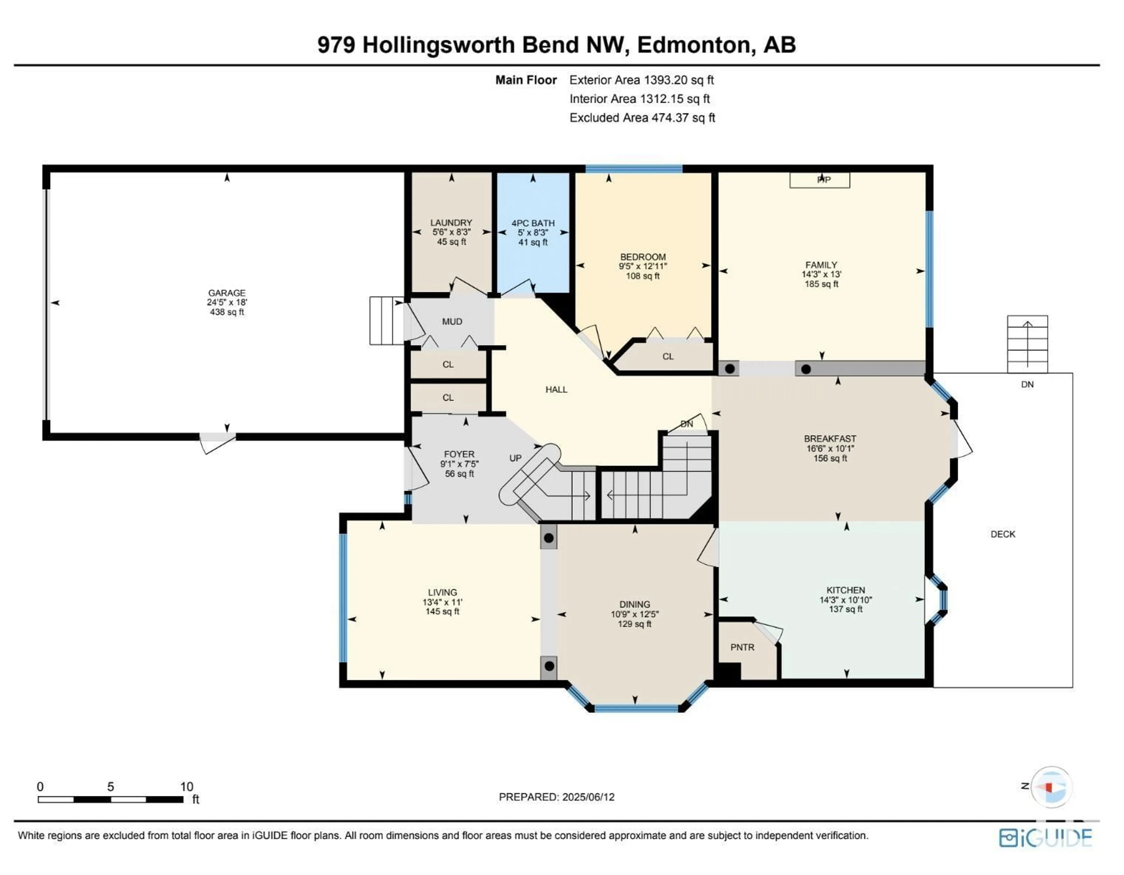 Floor plan for NW - 979 HOLLINGSWORTH BEND BN, Edmonton Alberta T6R3G7