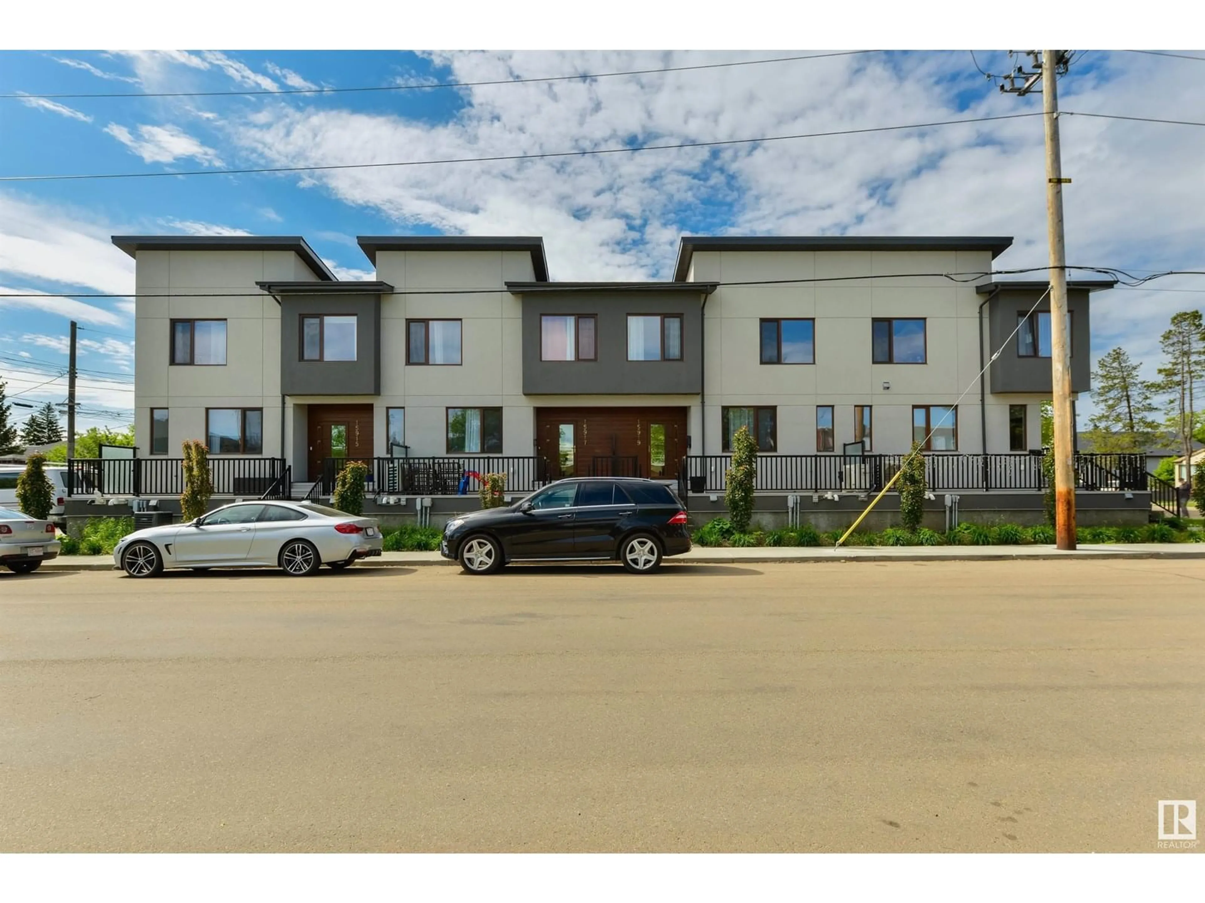 A pic from outside/outdoor area/front of a property/back of a property/a pic from drone, street for 15919 104 AV, Edmonton Alberta T5P3G2