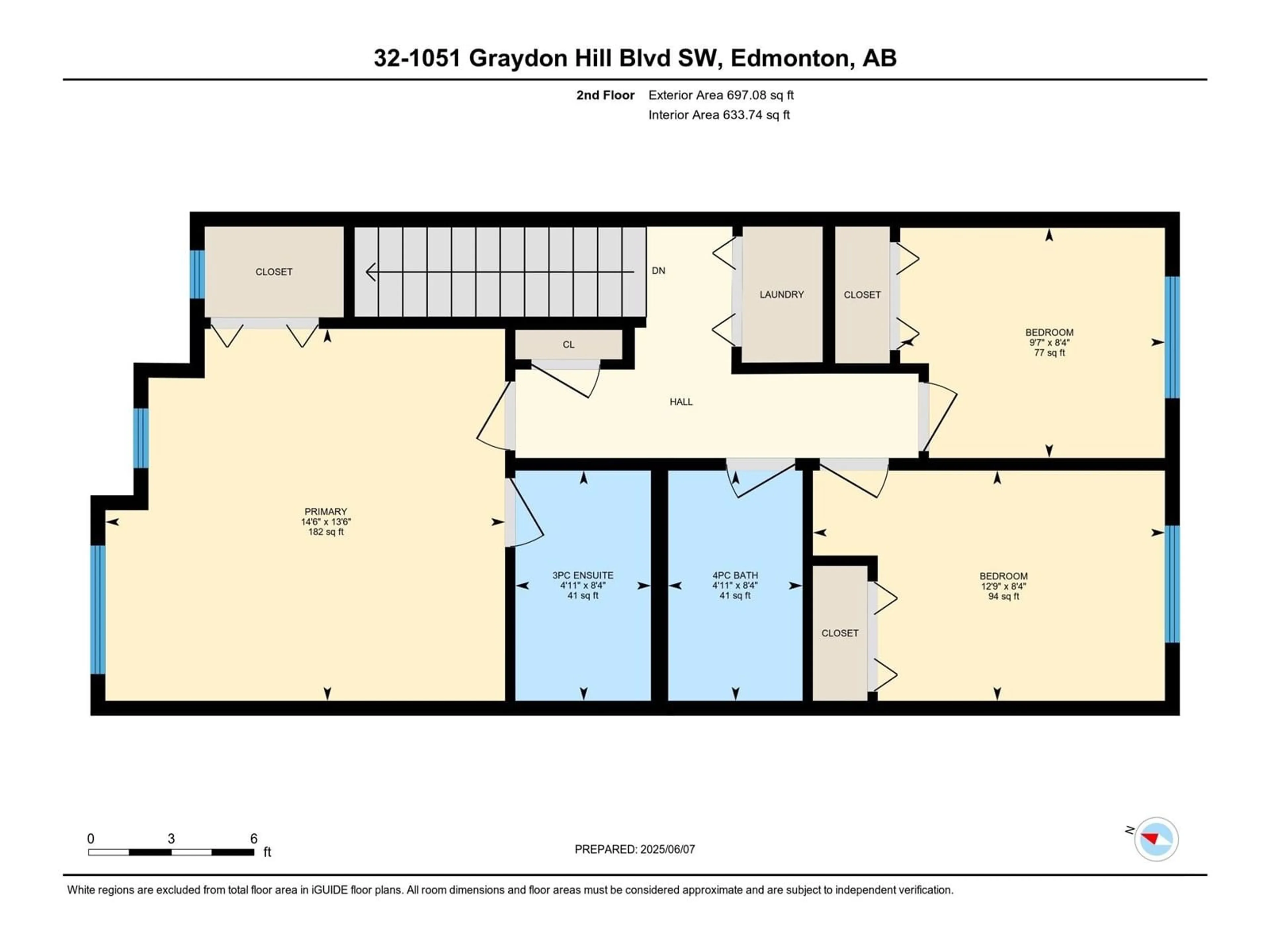 Floor plan for 1051 - 32 GRAYDON HILL BV, Edmonton Alberta T6W3C8