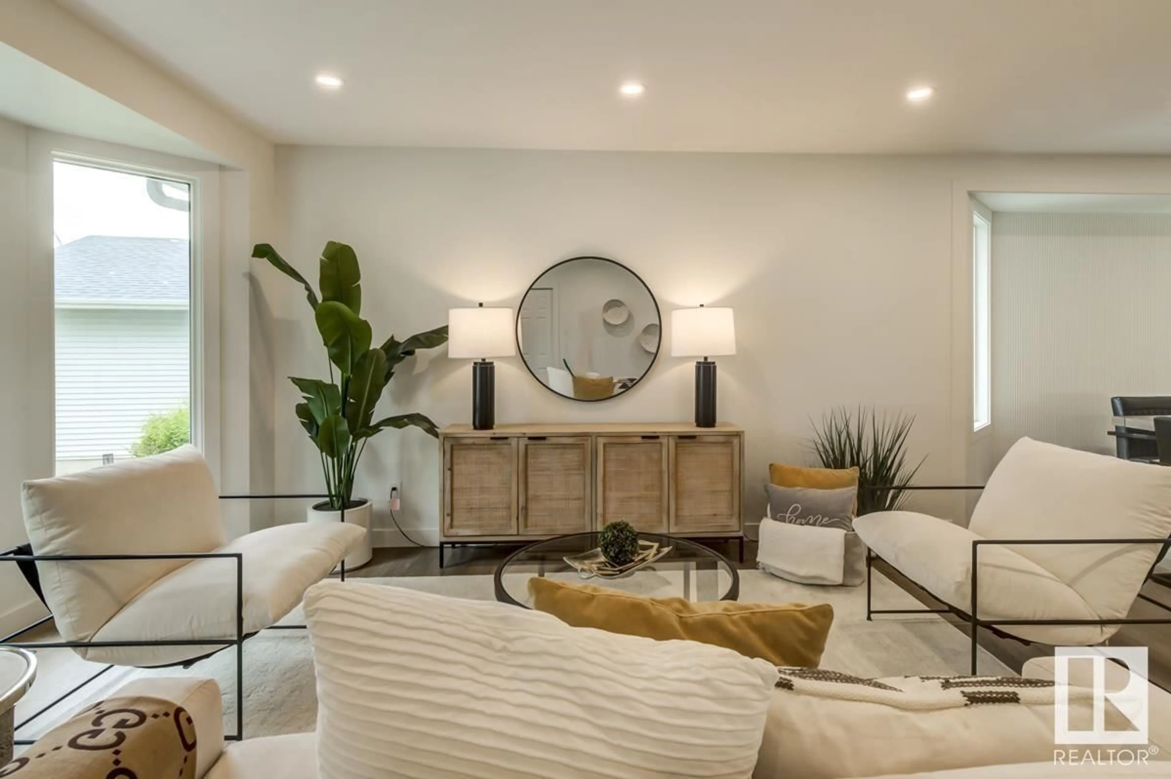 Living room with furniture, unknown for 63 ASTER PL, Sherwood Park Alberta T8H1N5