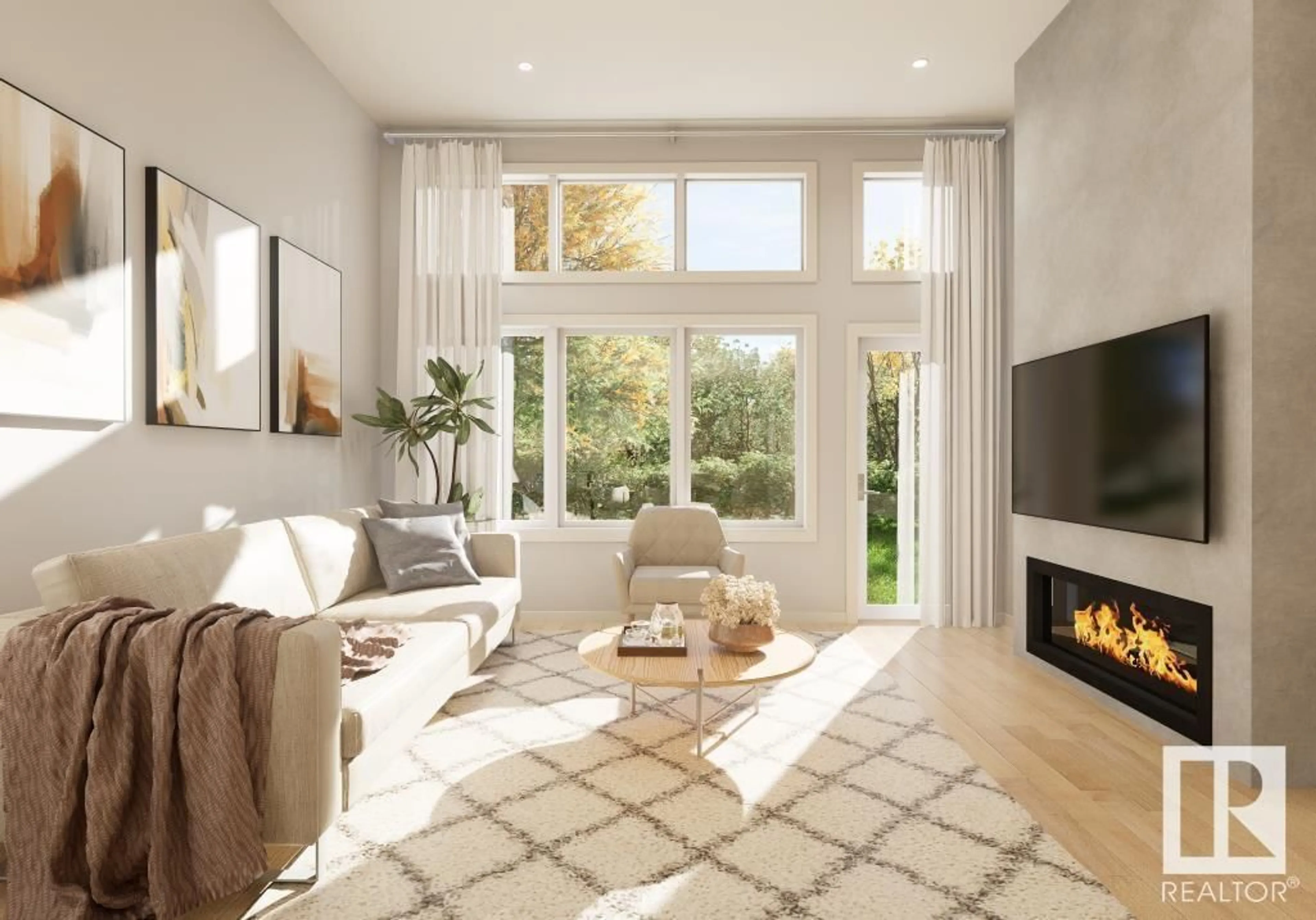 Living room with furniture, unknown for 101 BAKER ST, Ardrossan Alberta T8E0B8
