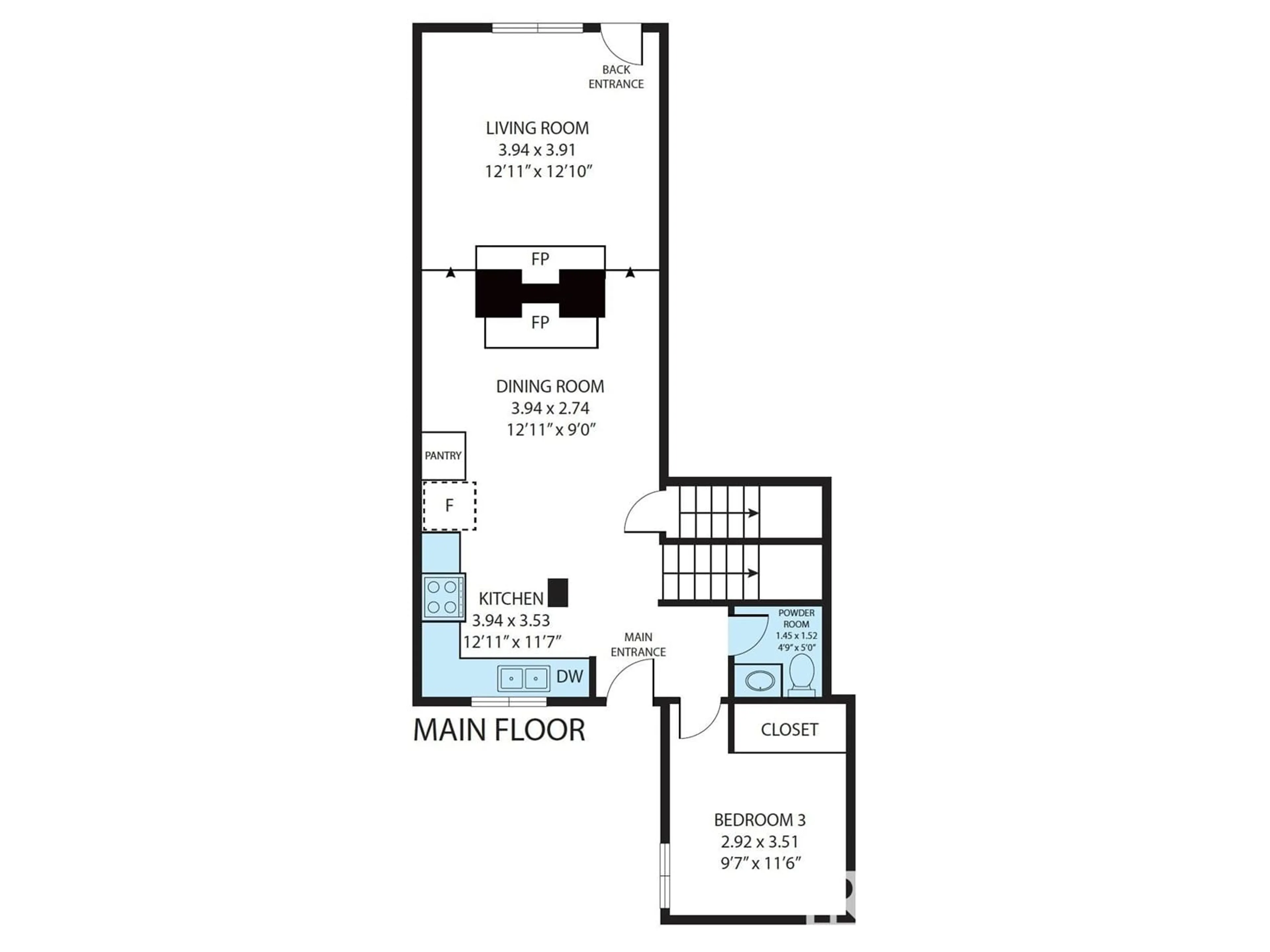Floor plan for #78 - 7604 29 AV, Edmonton Alberta T6K3Z2