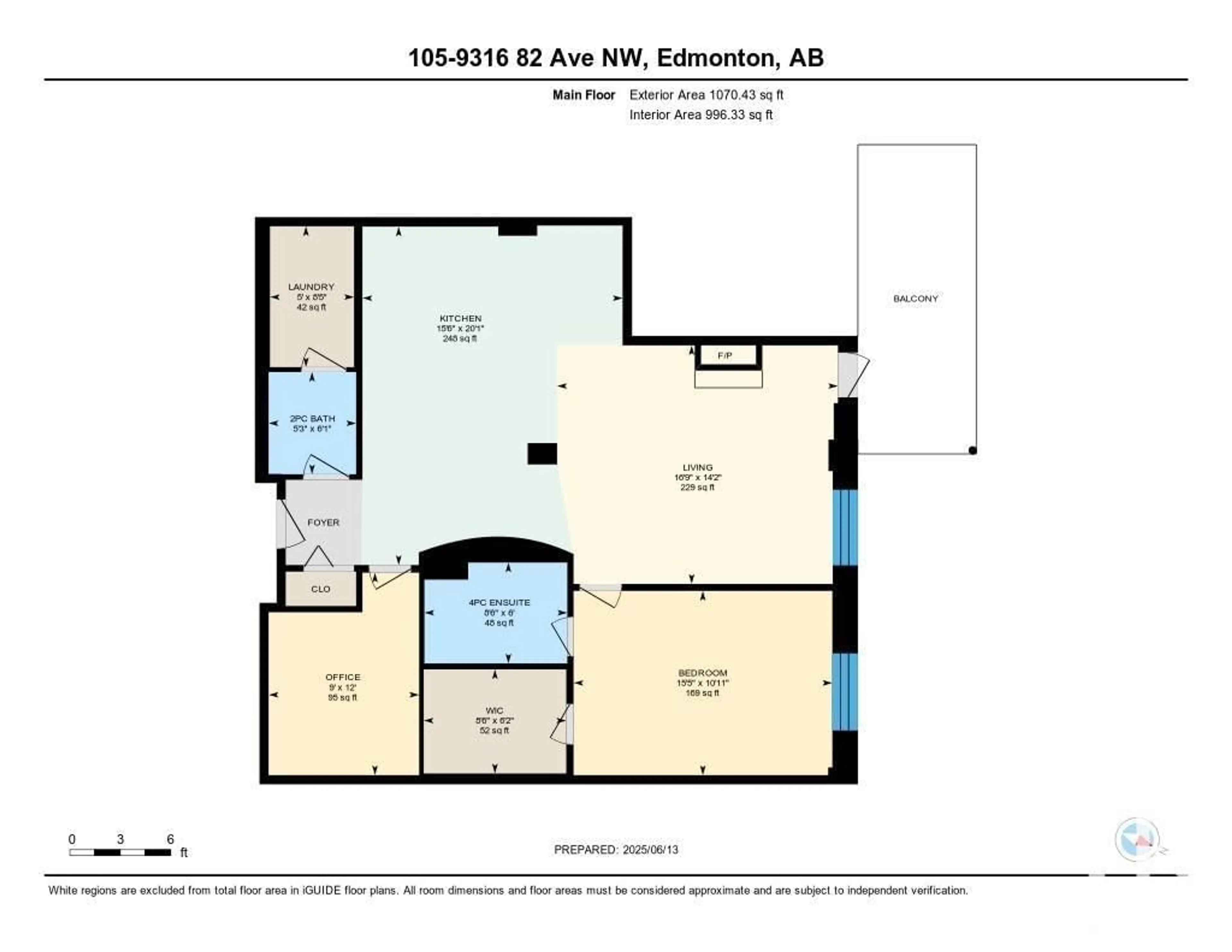 Floor plan for 105 - 9316 82 AV, Edmonton Alberta T6C0Z6