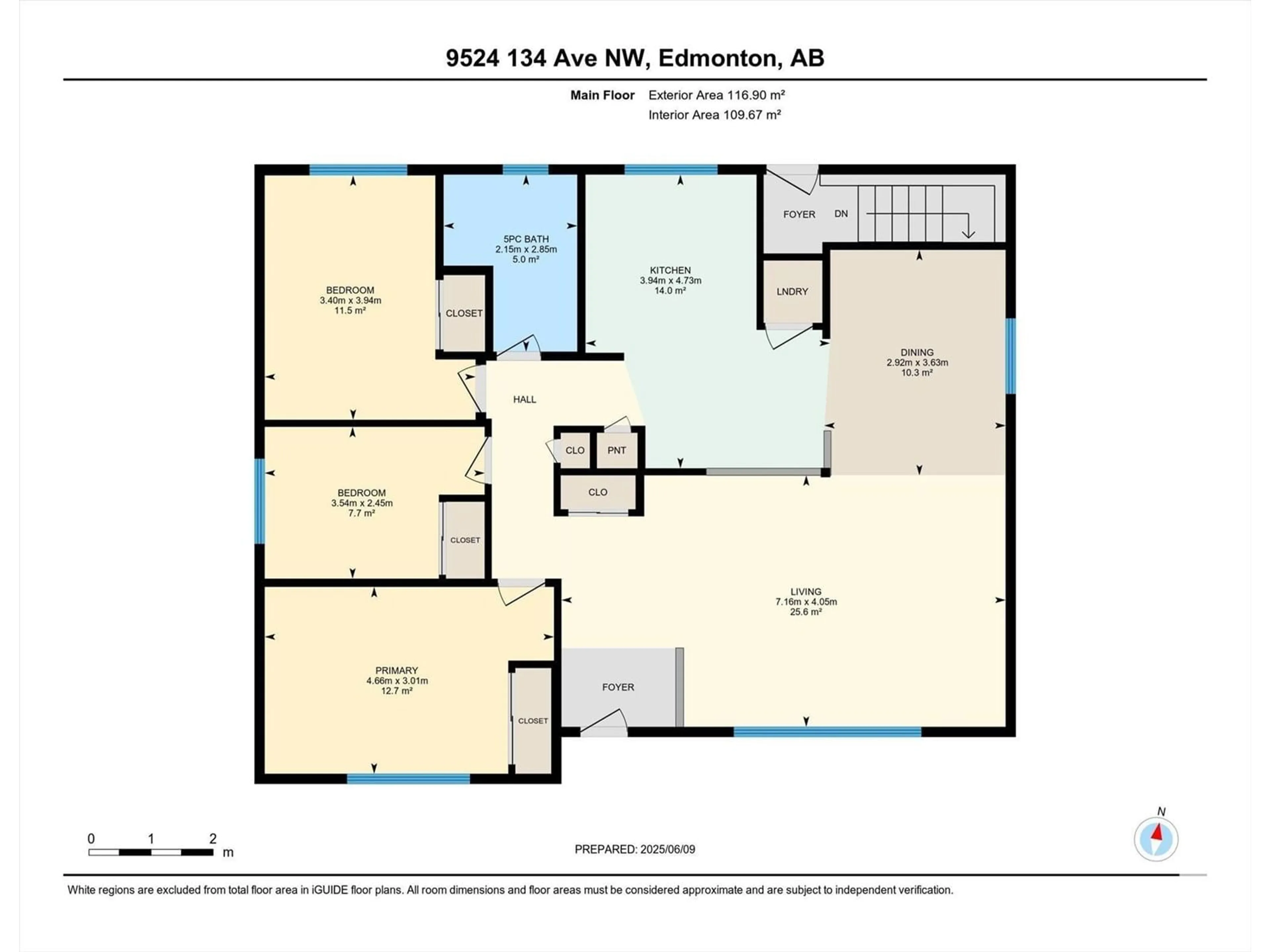 Floor plan for 9524 134 AV, Edmonton Alberta T5E1H7
