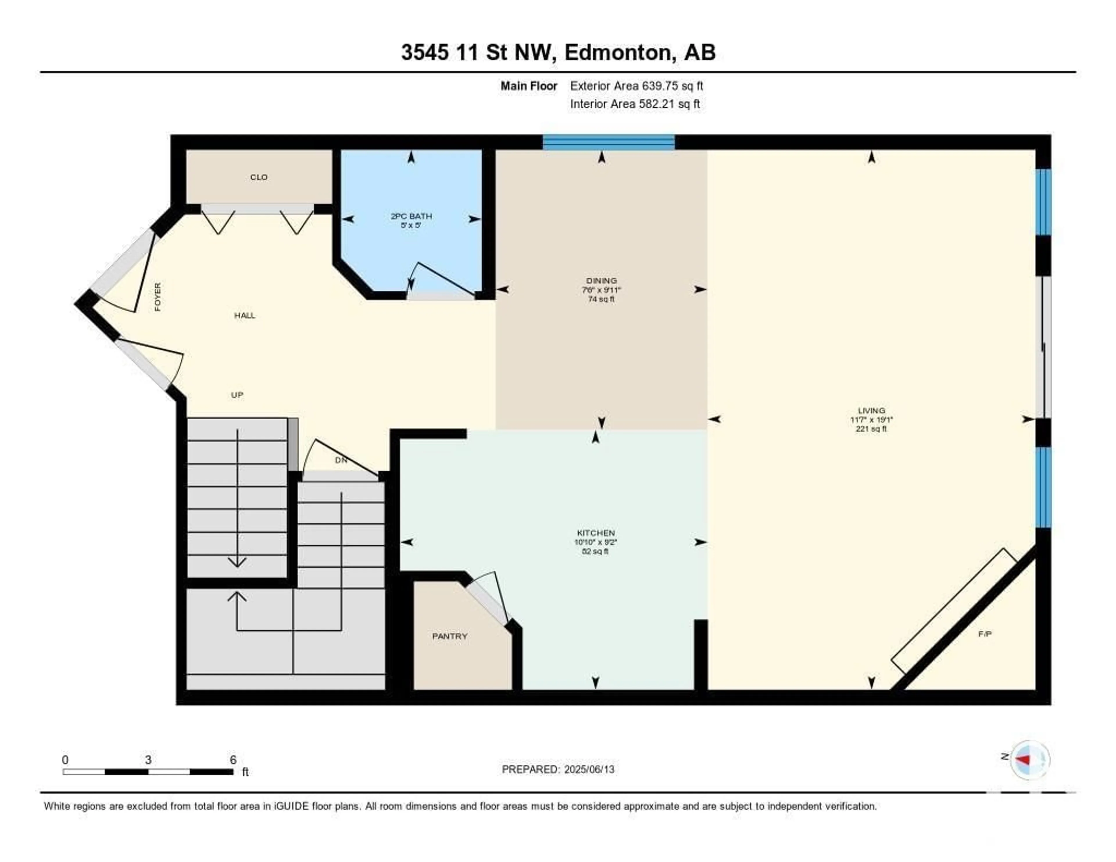 Floor plan for 3545 11 ST, Edmonton Alberta T6T0J7