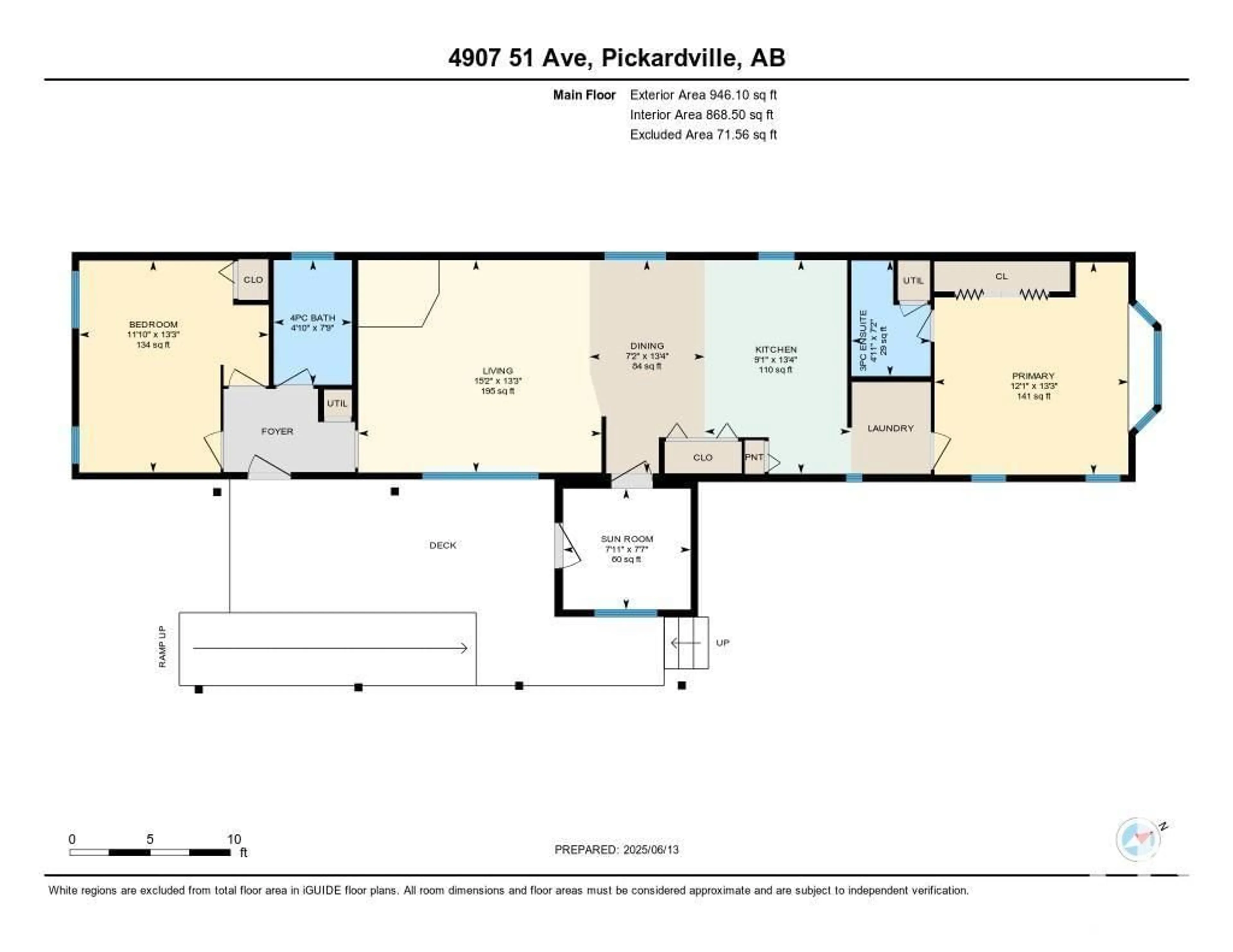 Floor plan for 4907 51 AV, Pickardville Alberta T0H1W0