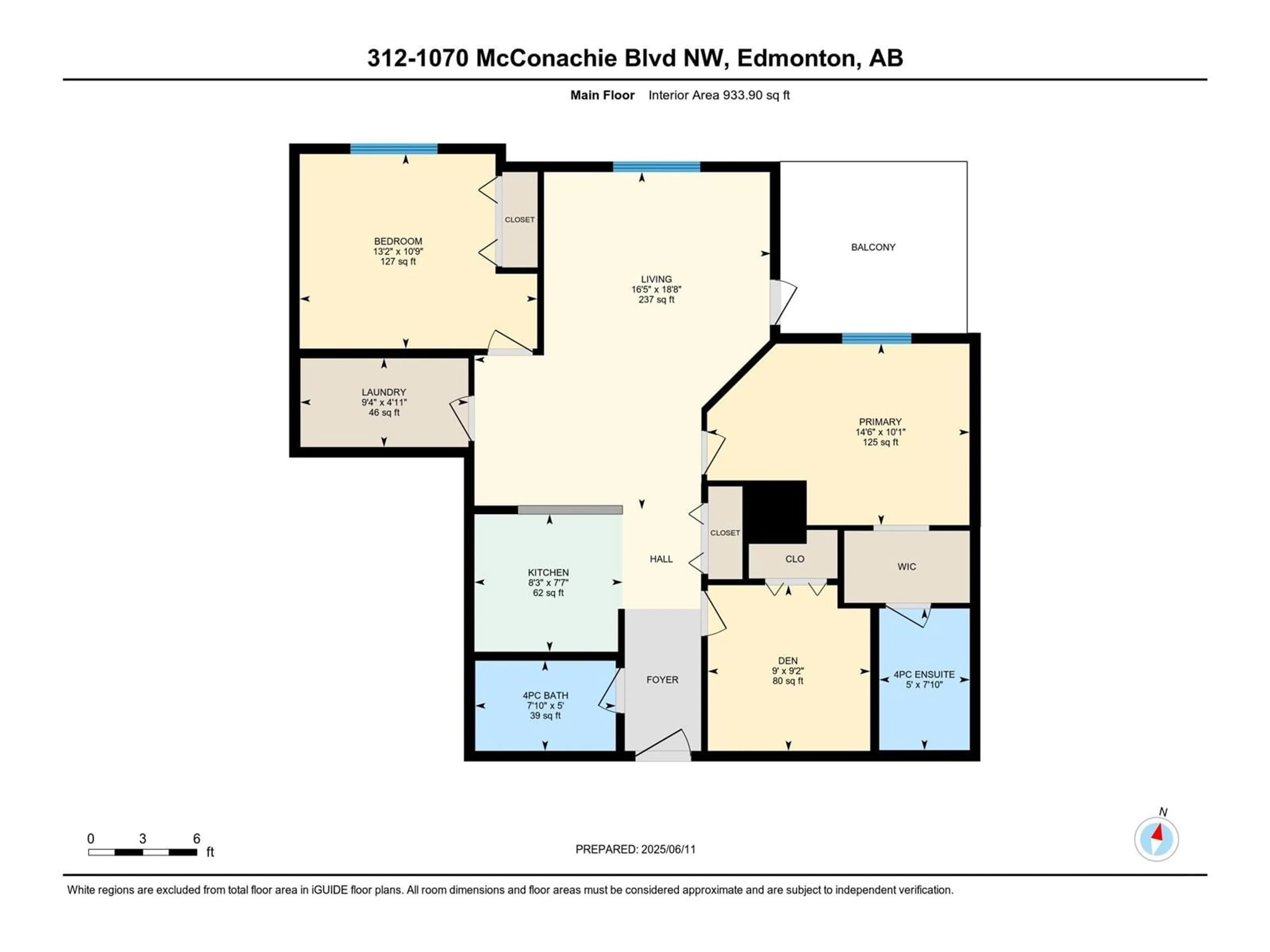 Floor plan for #312 - 1070 MCCONACHIE BV, Edmonton Alberta T5Y0X1