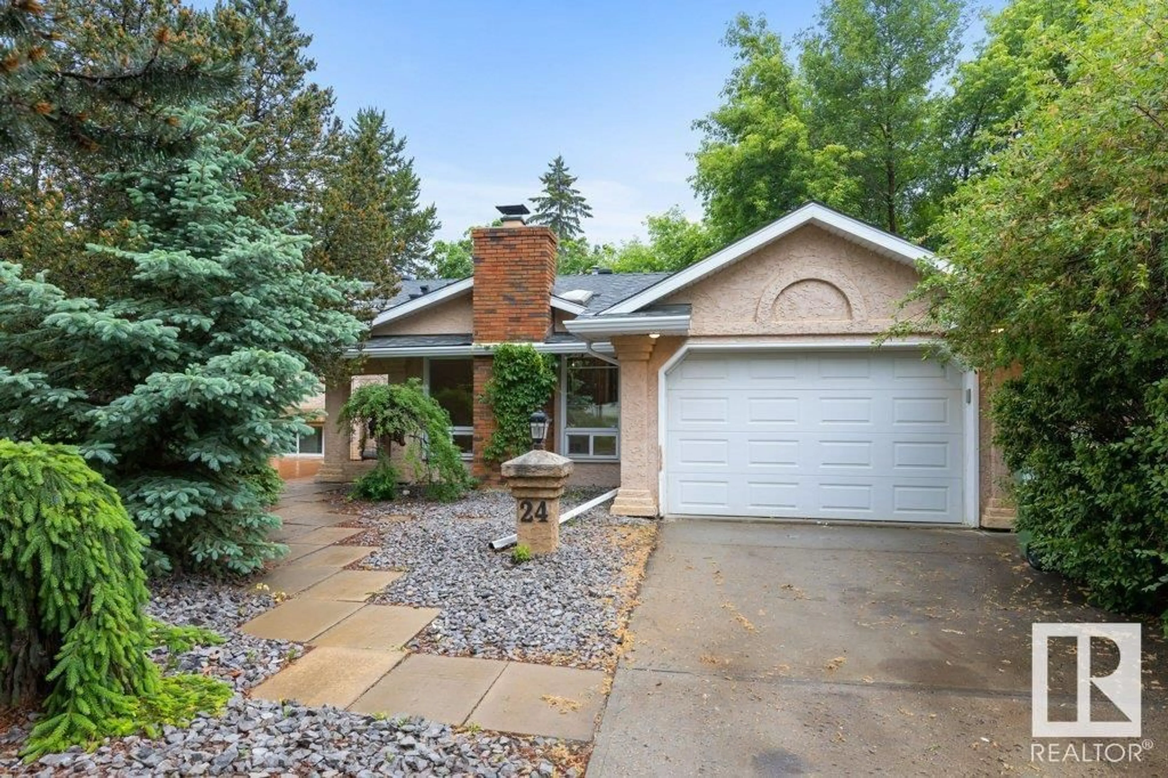 Home with brick exterior material, street for 24 LUCERNE CR, St. Albert Alberta T8N2R2