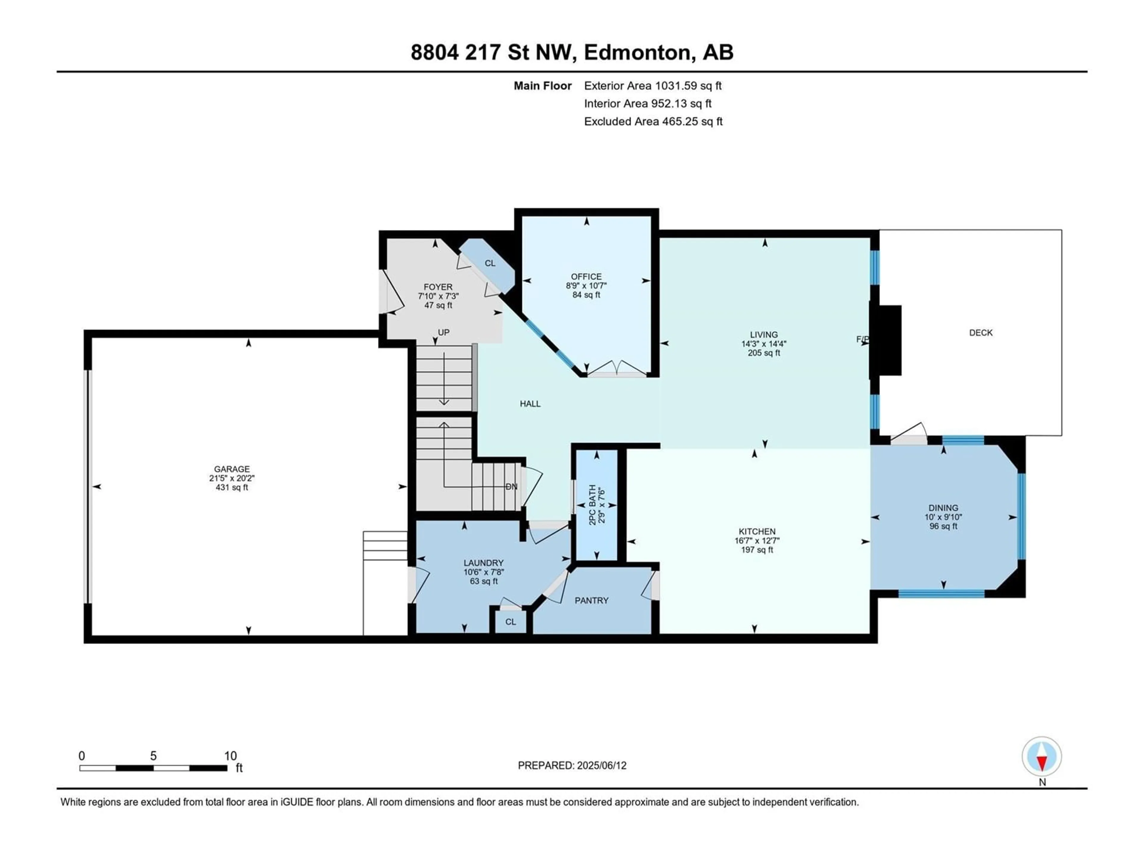 Floor plan for NW - 8804 217 ST, Edmonton Alberta T5T4R4
