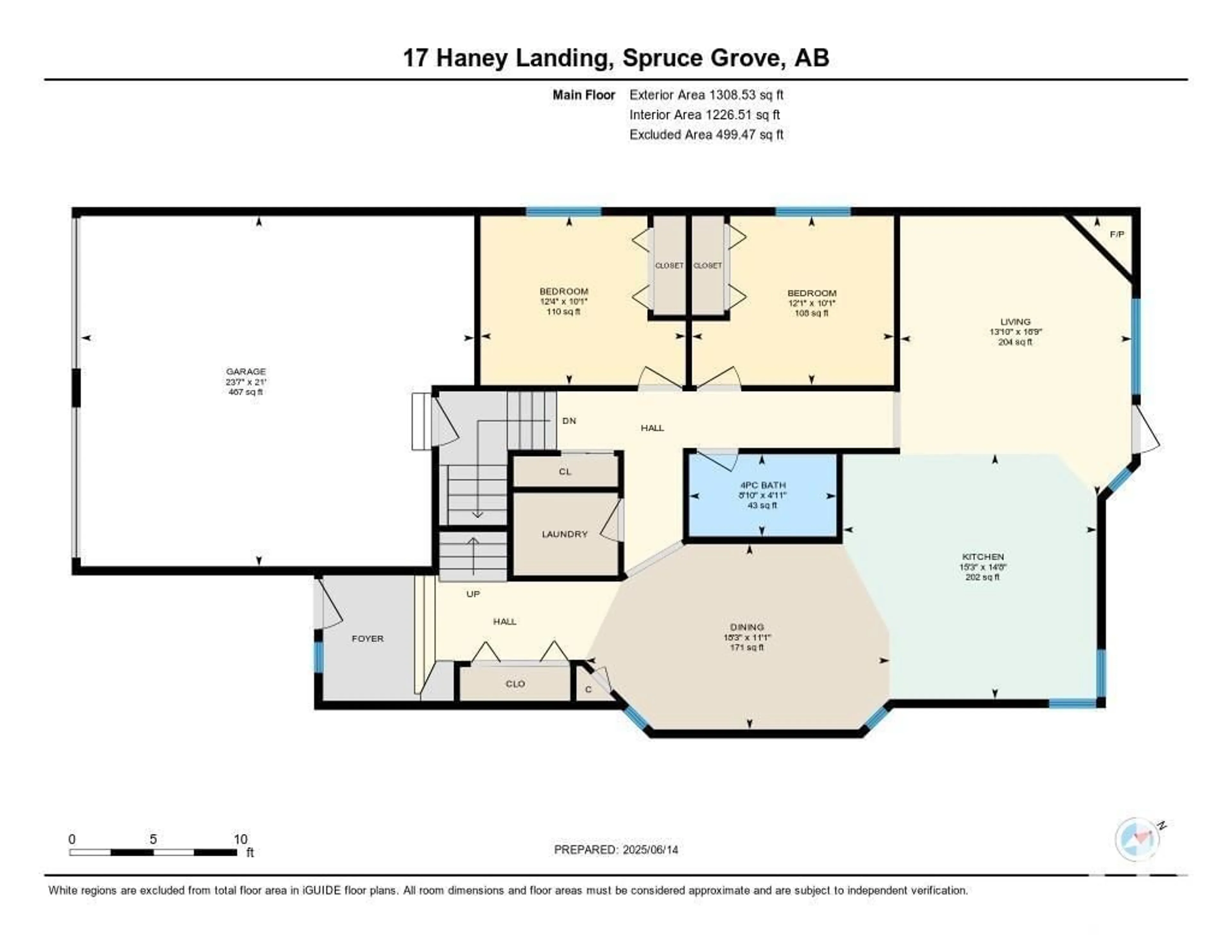 Floor plan for 17 HANEY LD, Spruce Grove Alberta T7X0A2