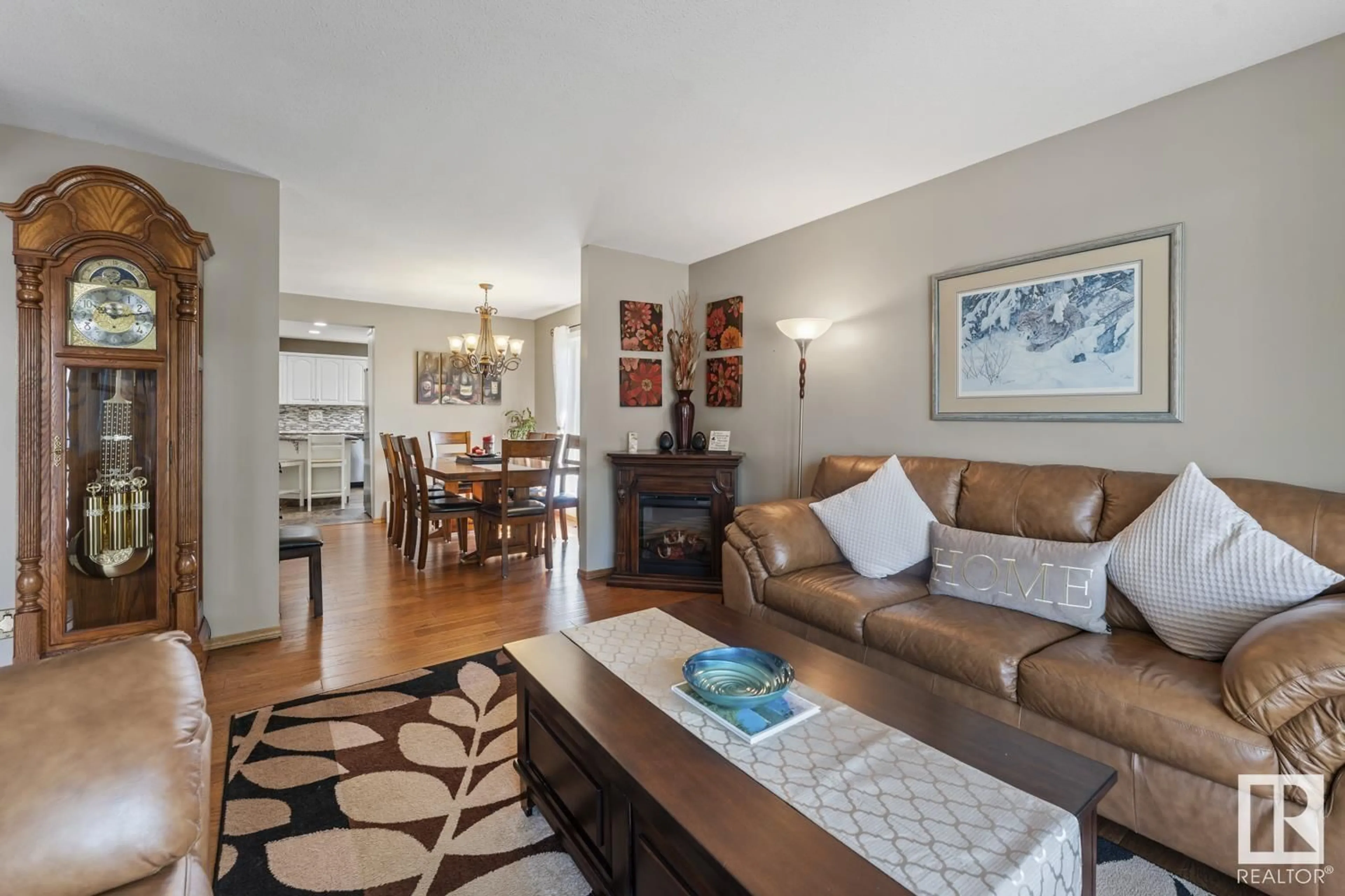 Living room with furniture, wood/laminate floor for 1802 2 AV, Cold Lake Alberta T9M1E3
