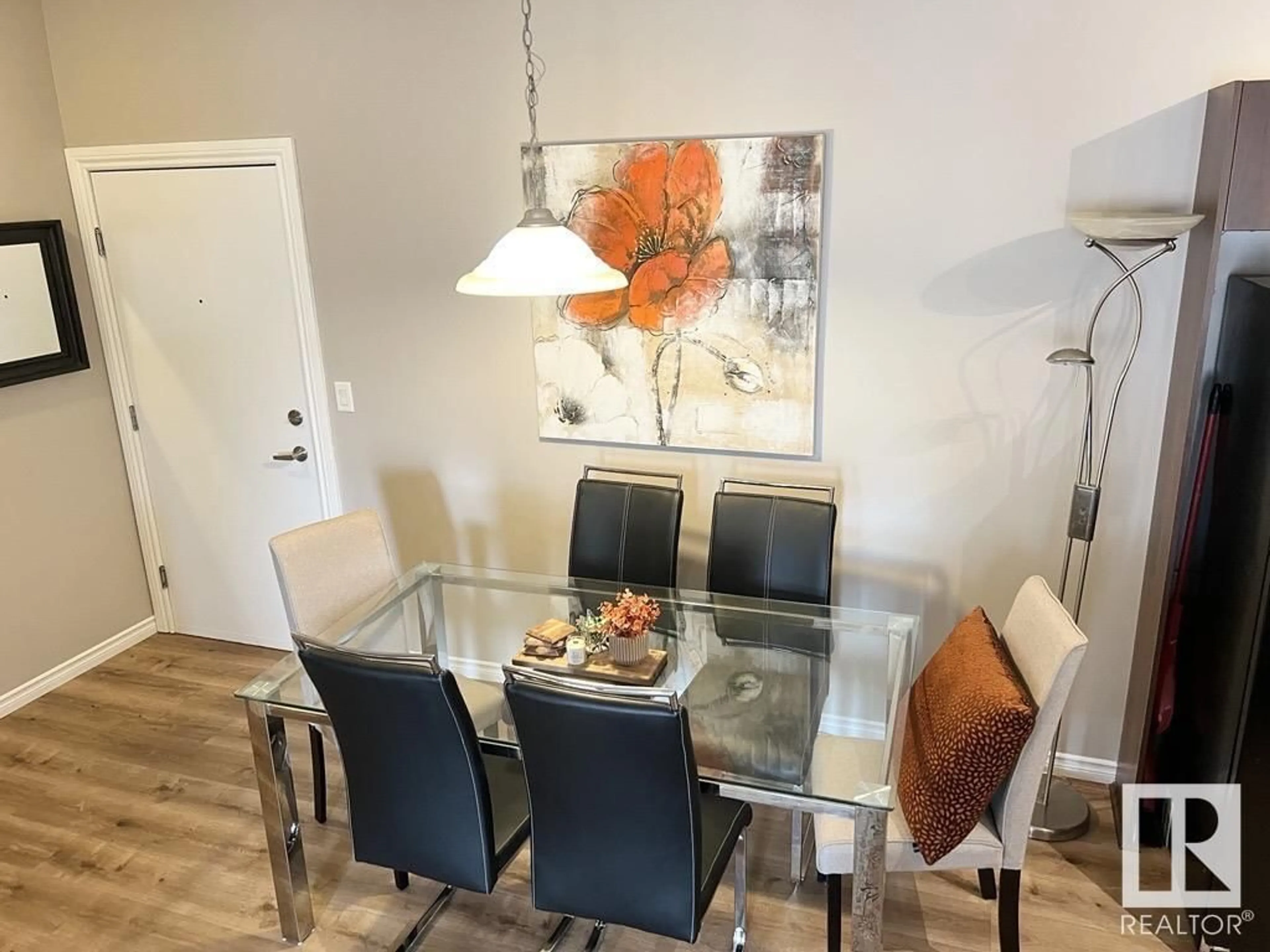 Dining room, wood/laminate floor for #417 - 263 MACEWAN RD, Edmonton Alberta T6W0C4