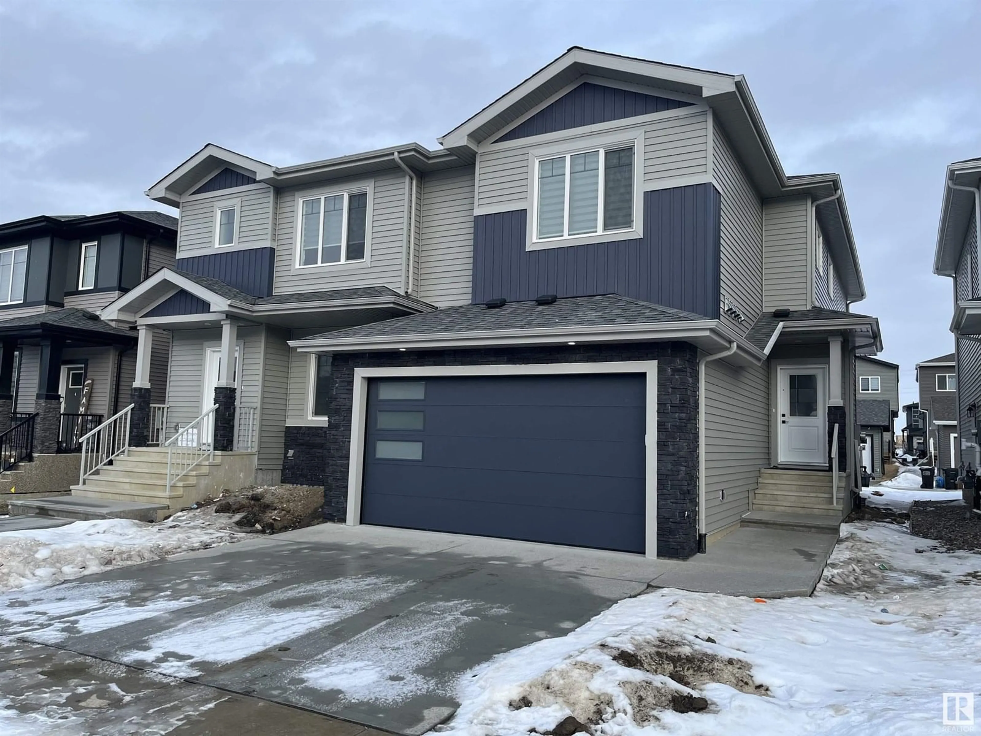 Home with vinyl exterior material, street for 8145 ORCHARDS GREEN GR, Edmonton Alberta T6X2N6