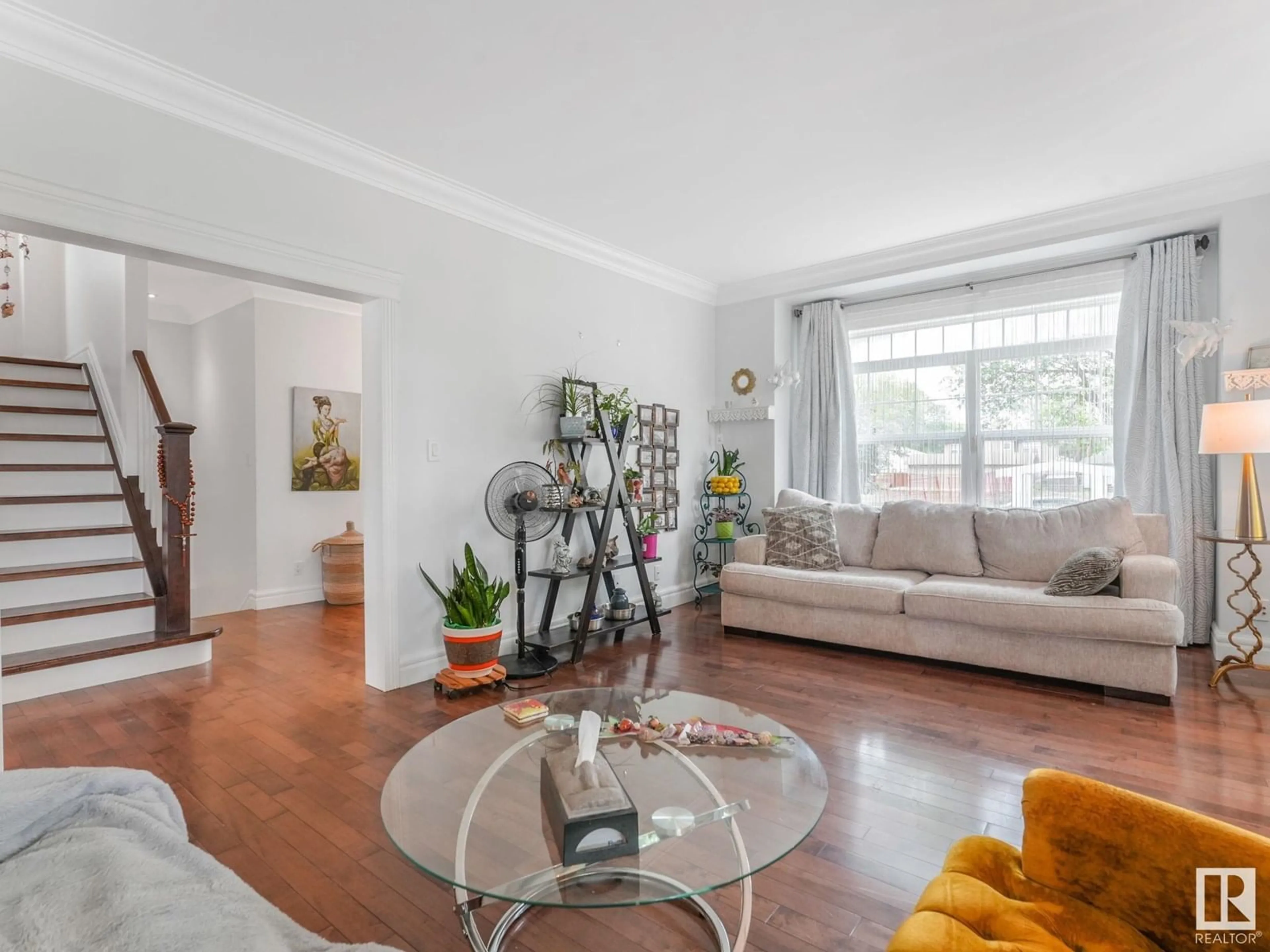 Living room with furniture, unknown for NW - 12802 123A ST, Edmonton Alberta T5L0K7