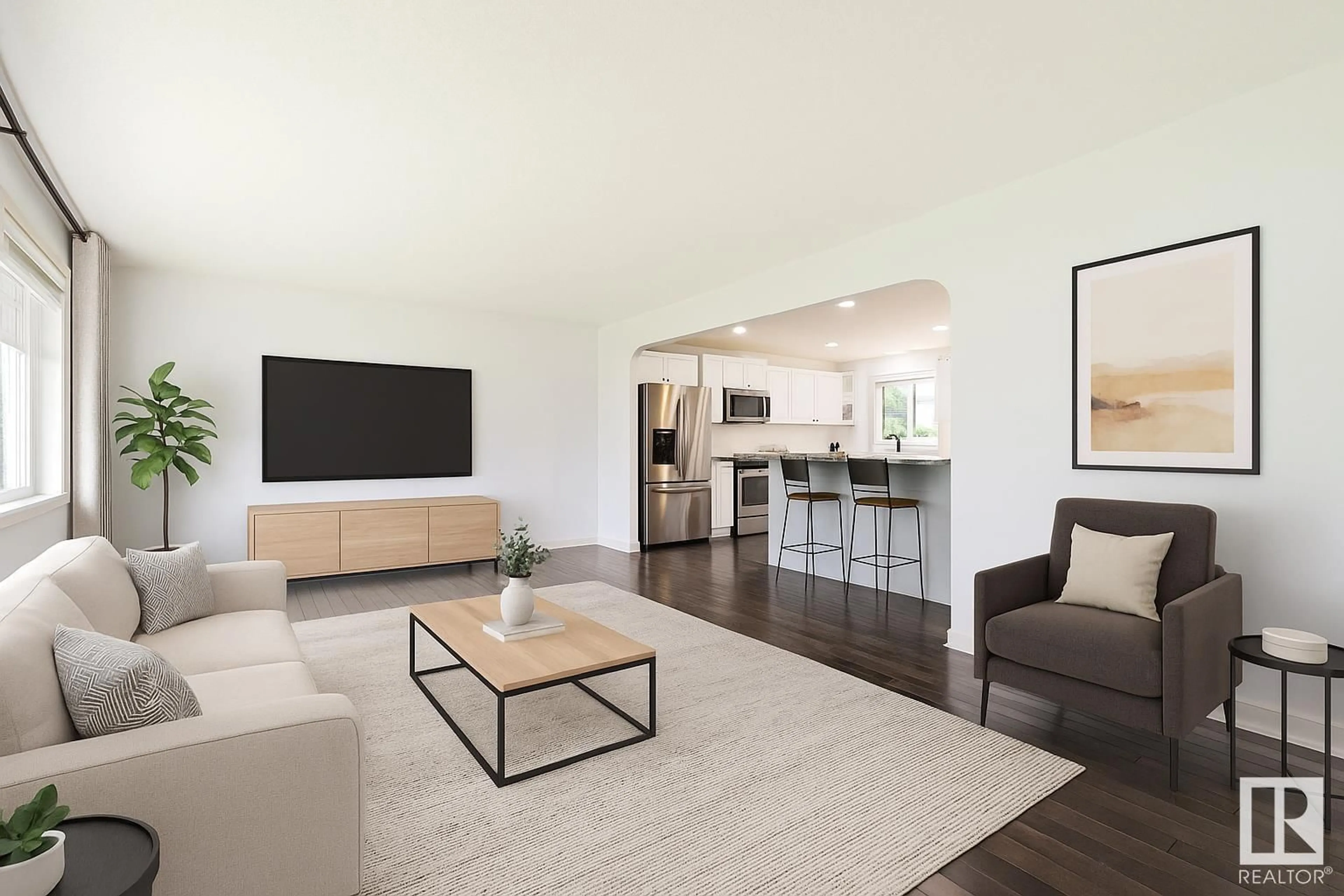 Living room with furniture, unknown for 8943 146A ST, Edmonton Alberta T5R0X2