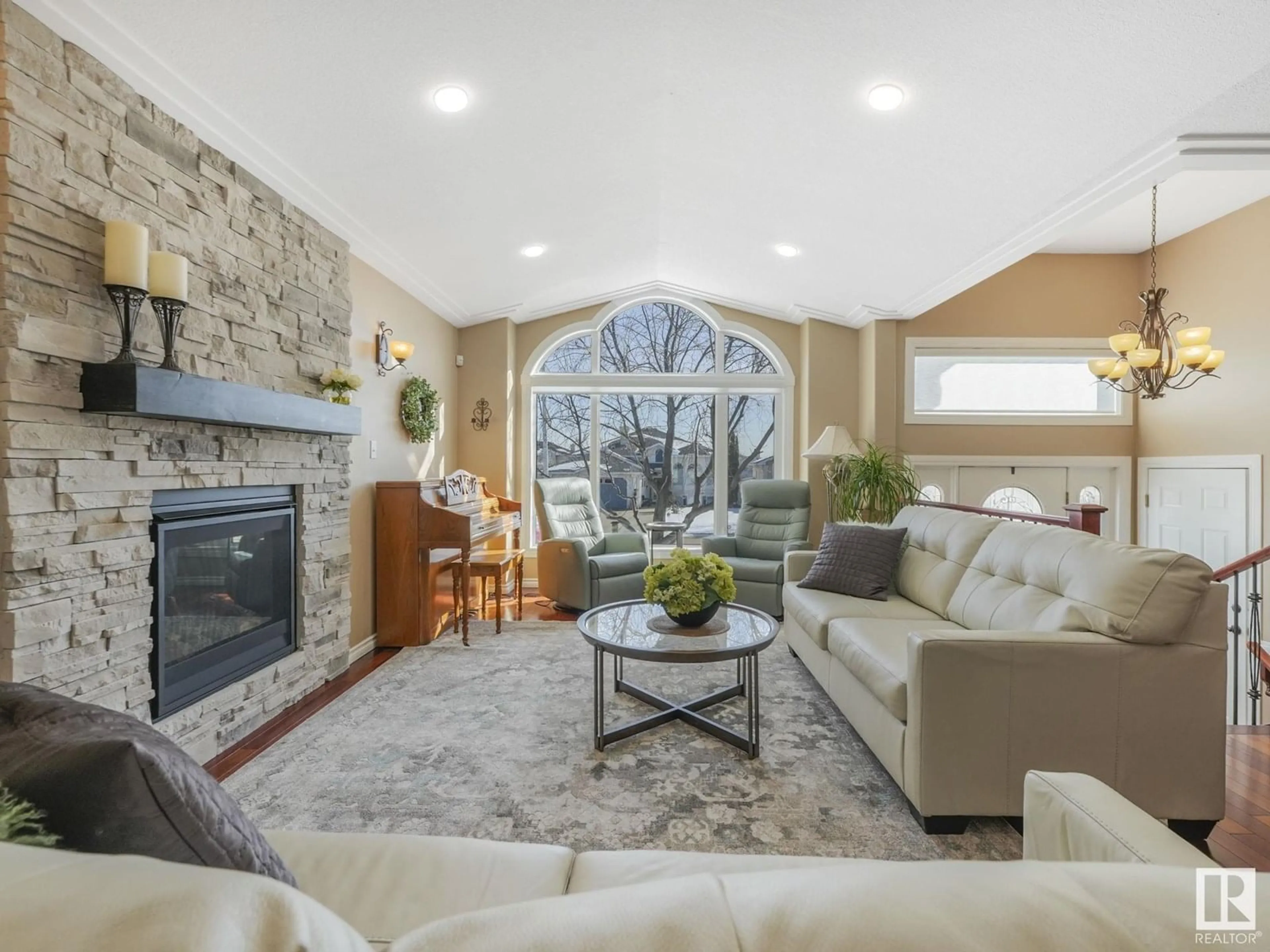 Living room with furniture, unknown for NW - 16128 56 ST, Edmonton Alberta T5Y2T9