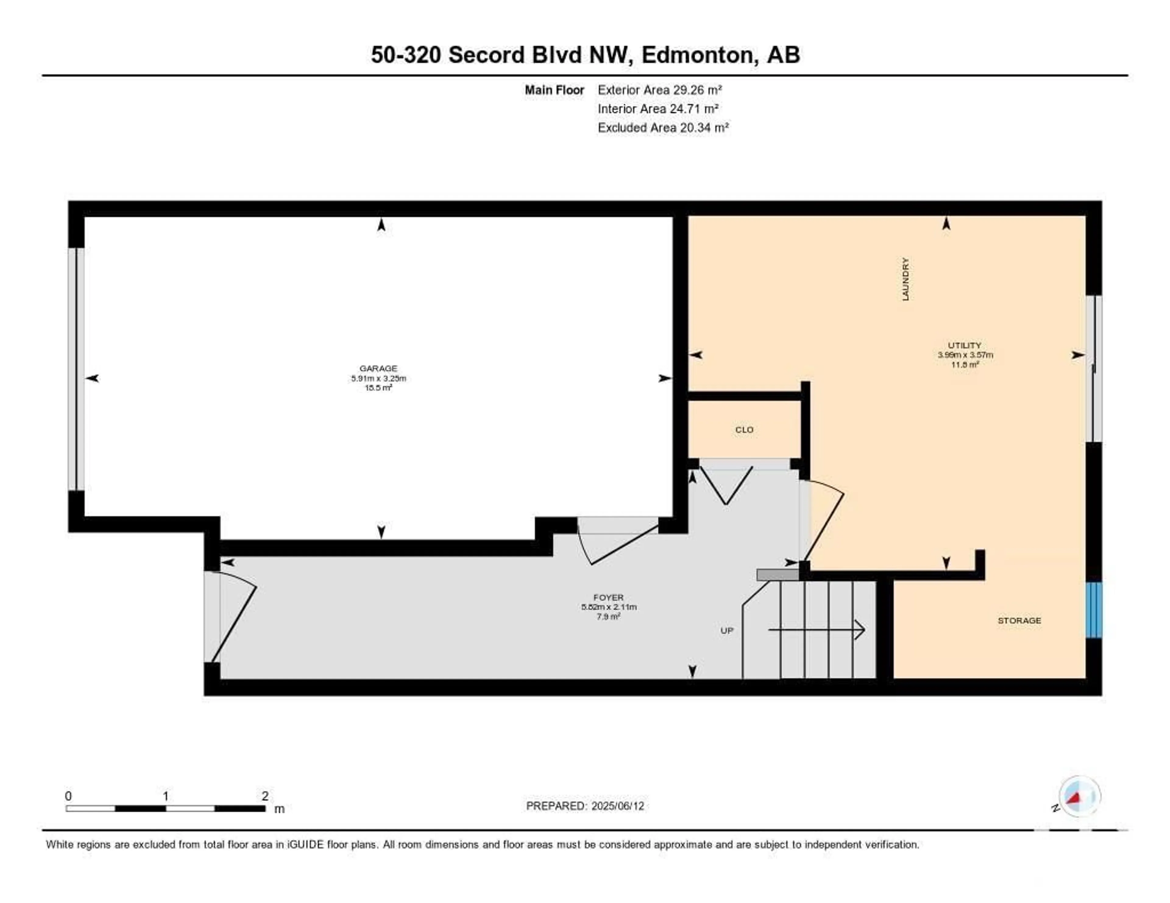 Floor plan for #50 - 320 SECORD BV, Edmonton Alberta T5T7E8